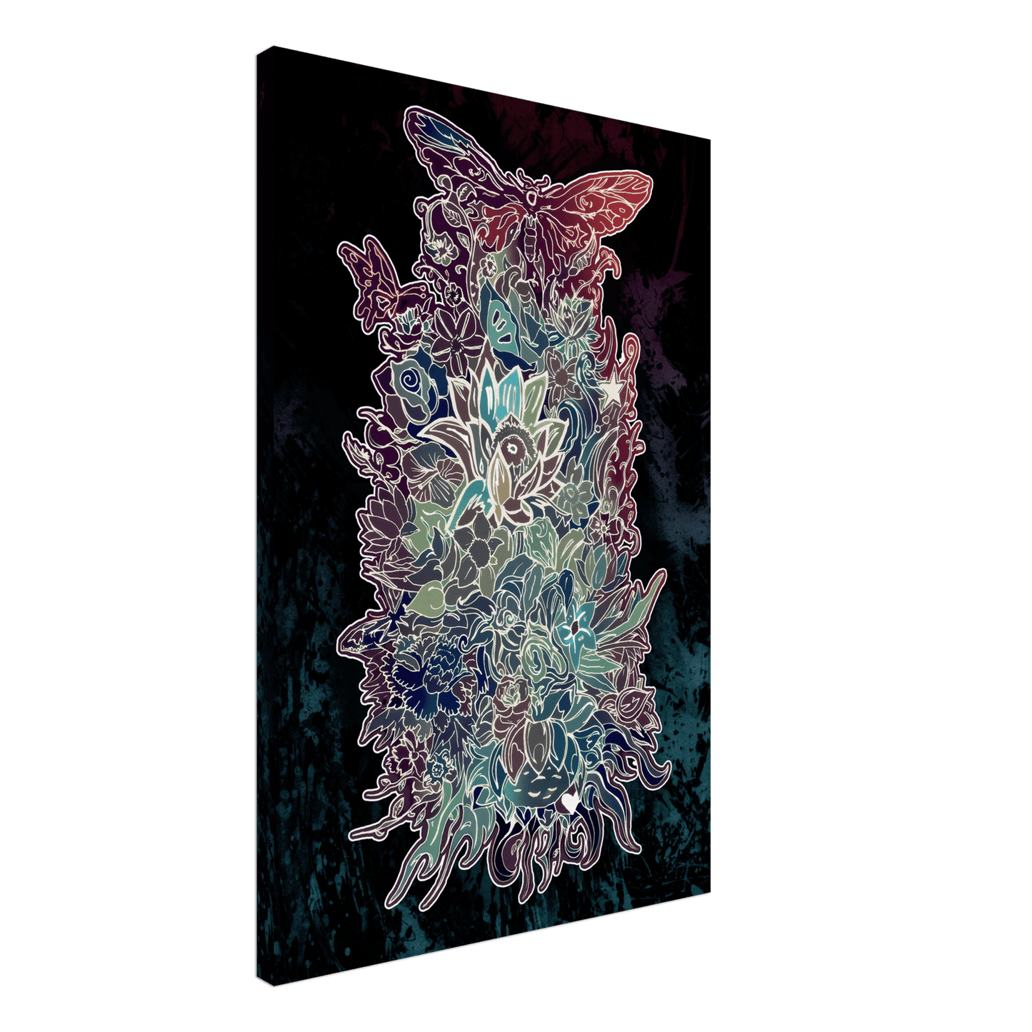 Flower Power (Night Edition) - Wall art Print Art Prints 60x90 cm / 24x36″ / Canvas