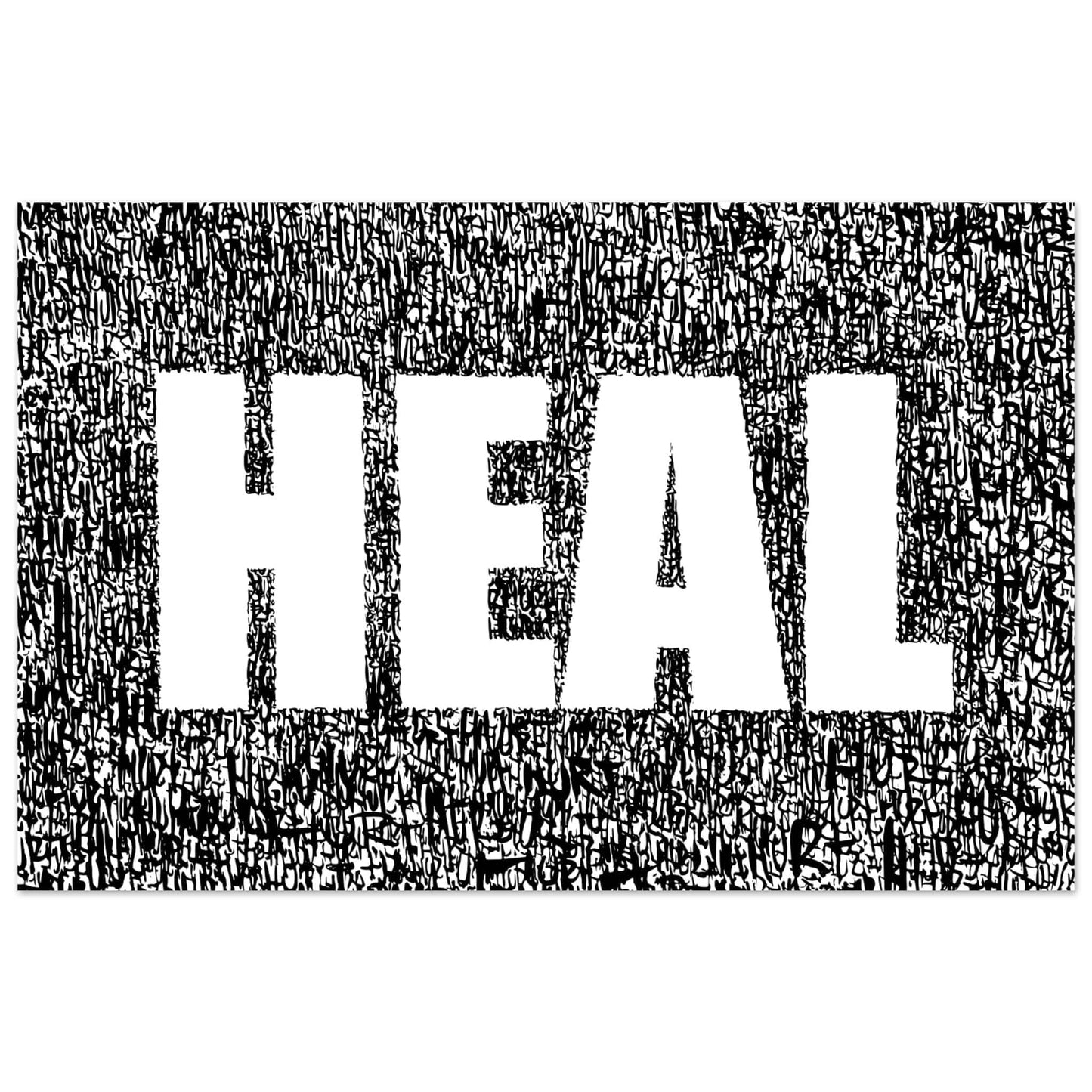 Heal / Hurt - Abstract Typography Art Print Print Material 28x43  cm / XL (11x17″) / Premium Semi-Glossy Paper Poster