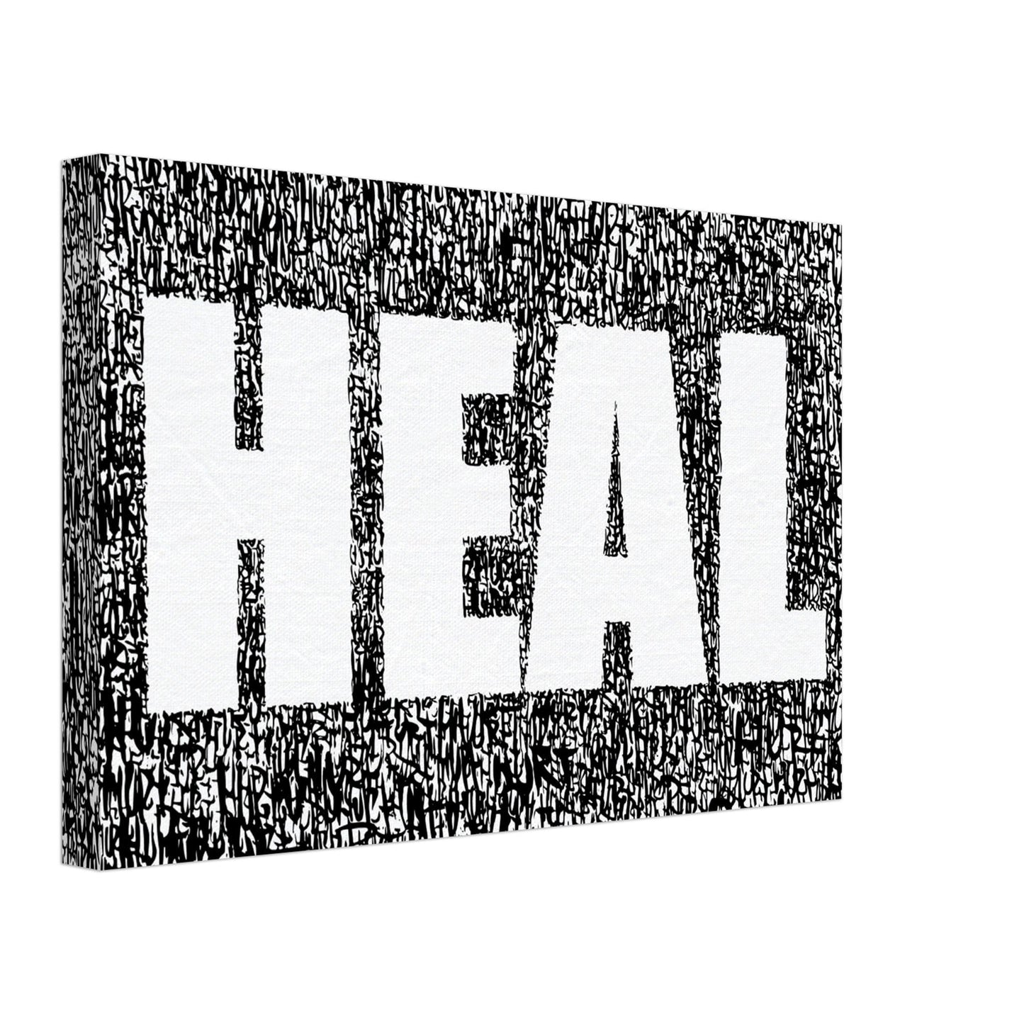 Heal / Hurt - Abstract Typography Art Print Print Material 30x45 cm / 12x18″ / Canvas