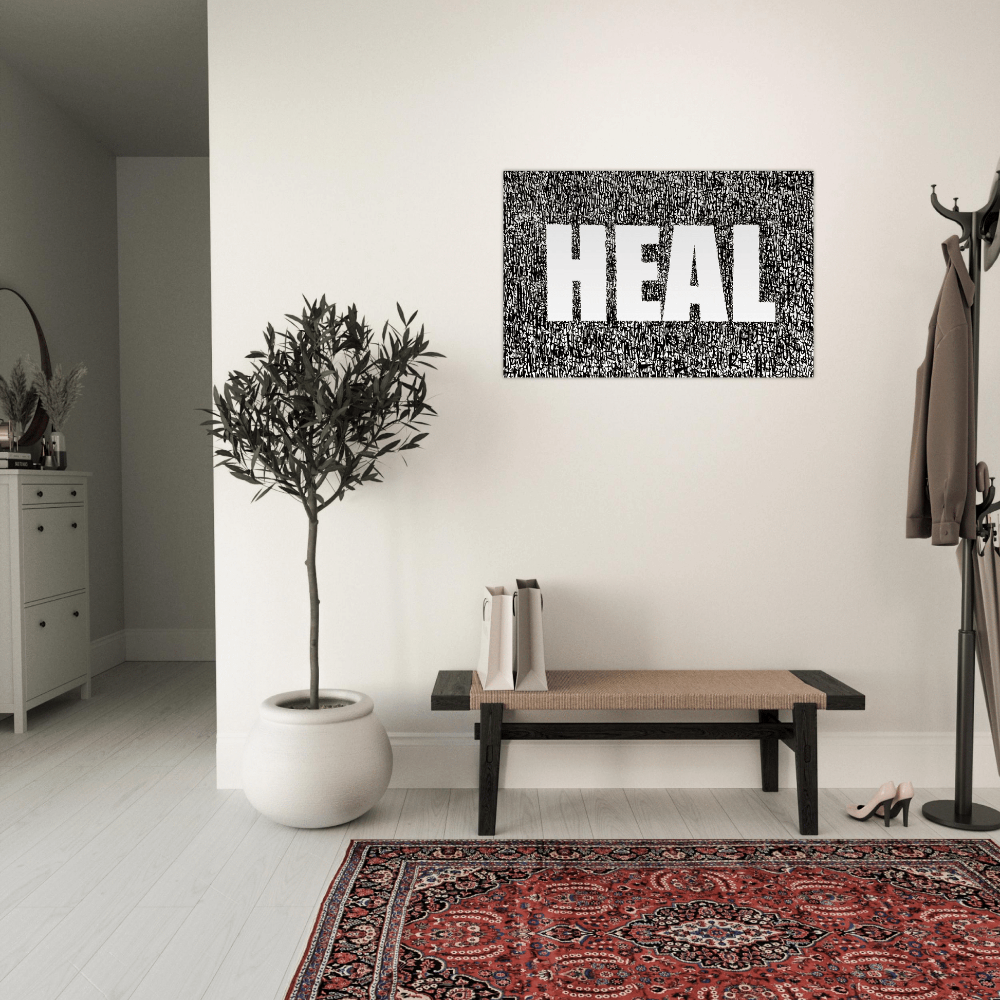 Heal / Hurt - Abstract Typography Art Print Print Material