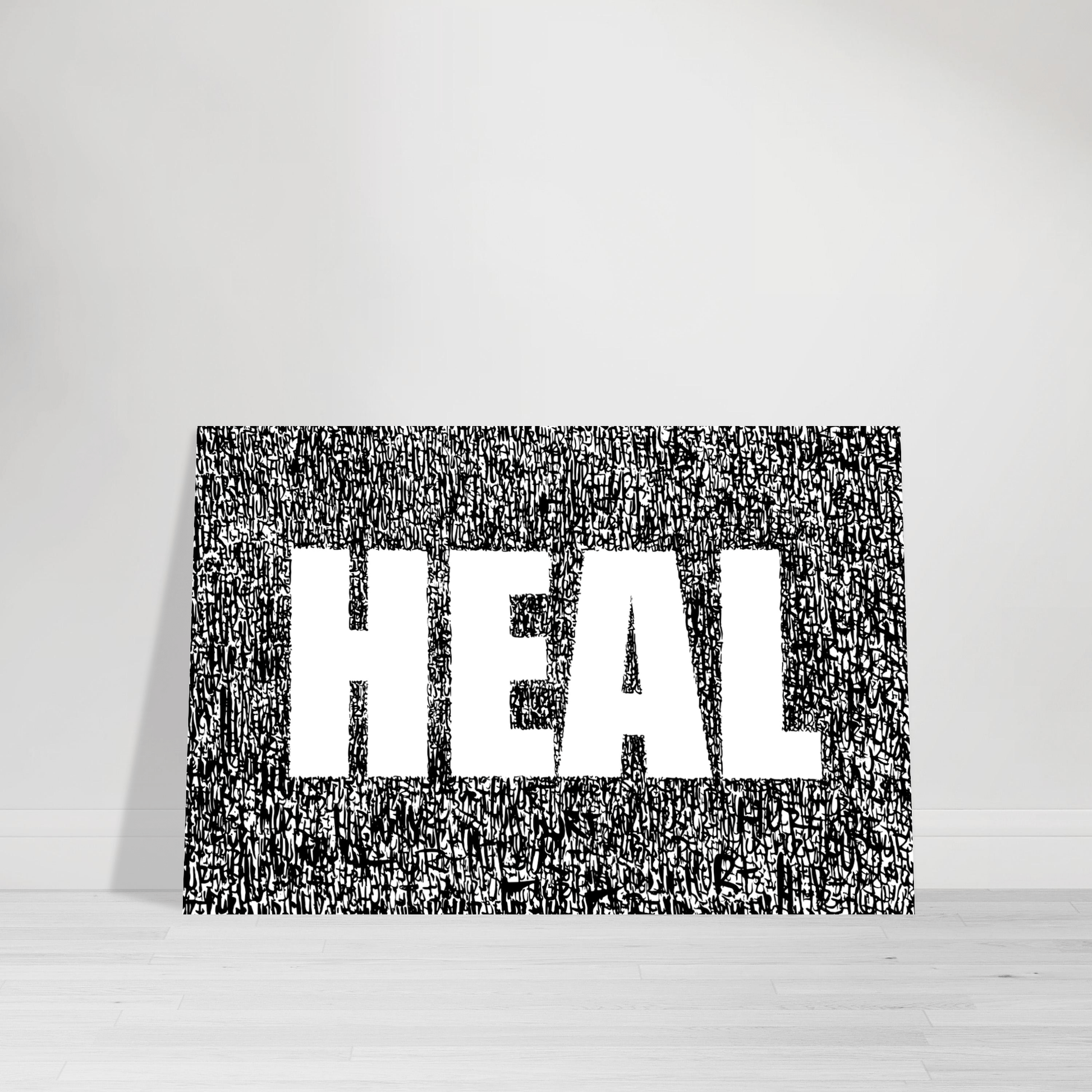 Heal / Hurt - Abstract Typography Art Print Print Material