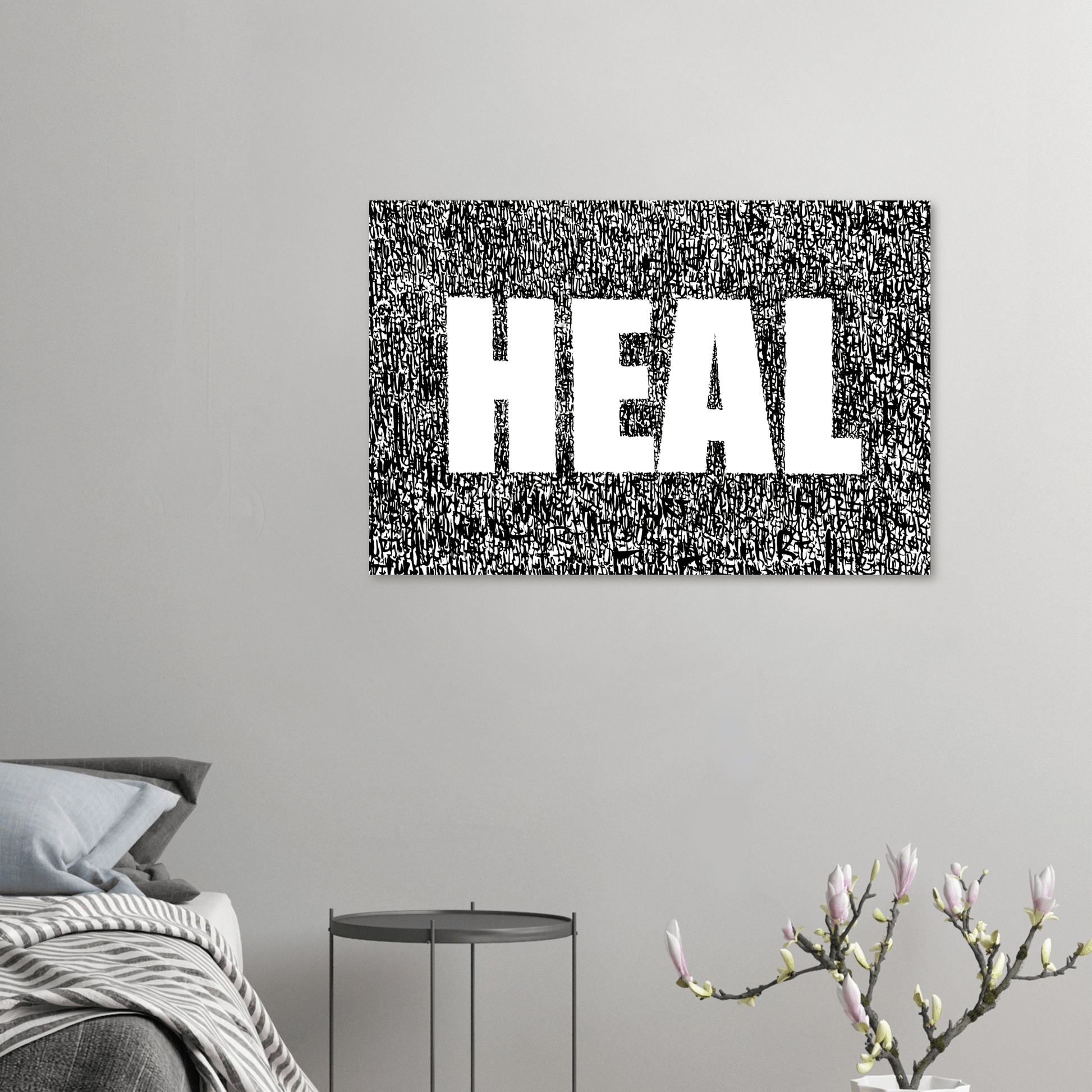 Heal / Hurt - Abstract Typography Art Print Print Material