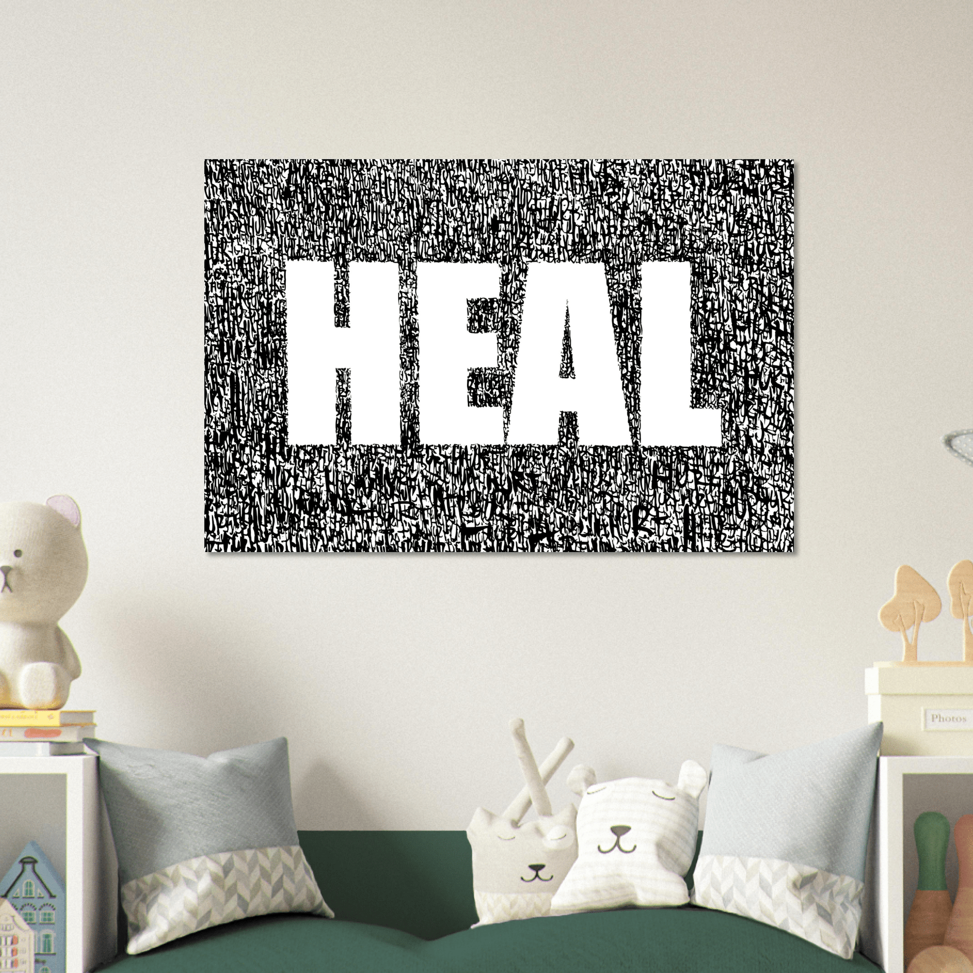 Heal / Hurt - Abstract Typography Art Print Print Material