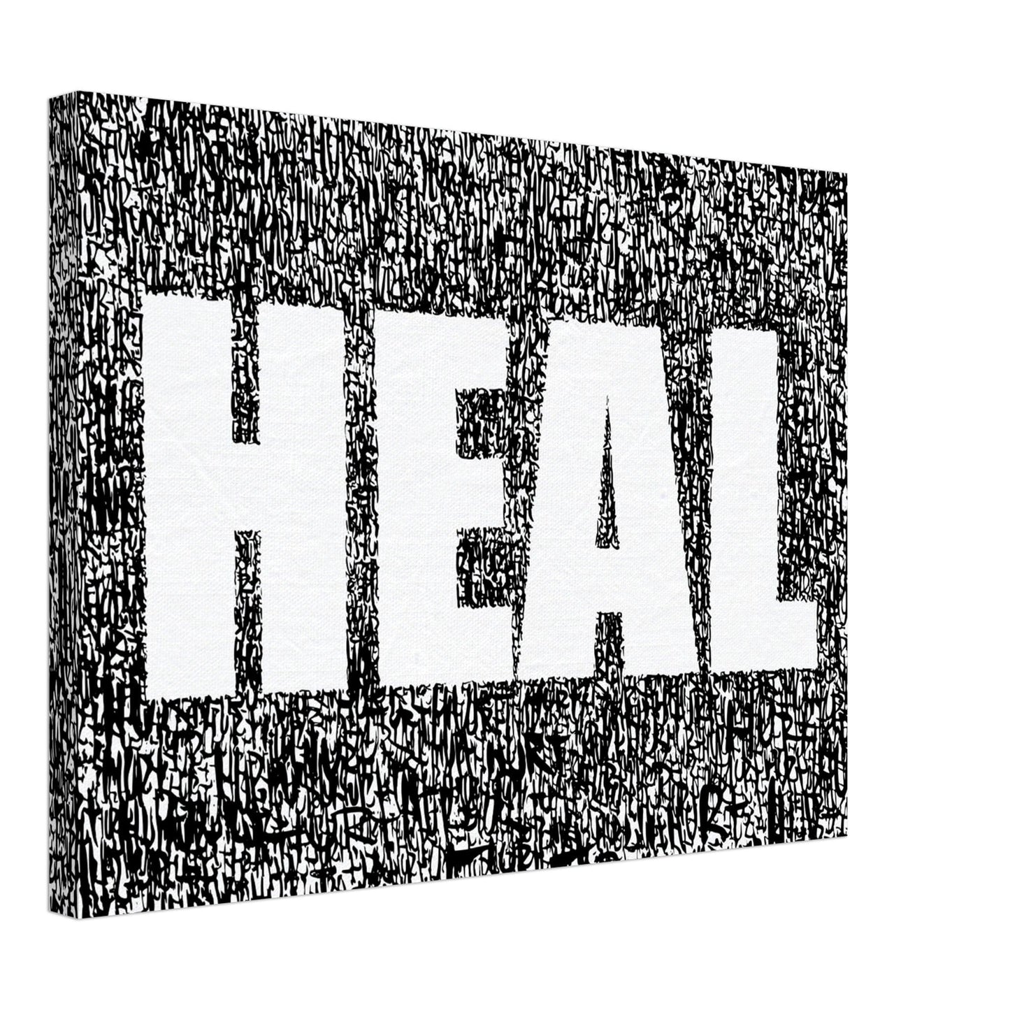 Heal / Hurt - Abstract Typography Art Print Print Material 45x60 cm / 18x24″ / Canvas