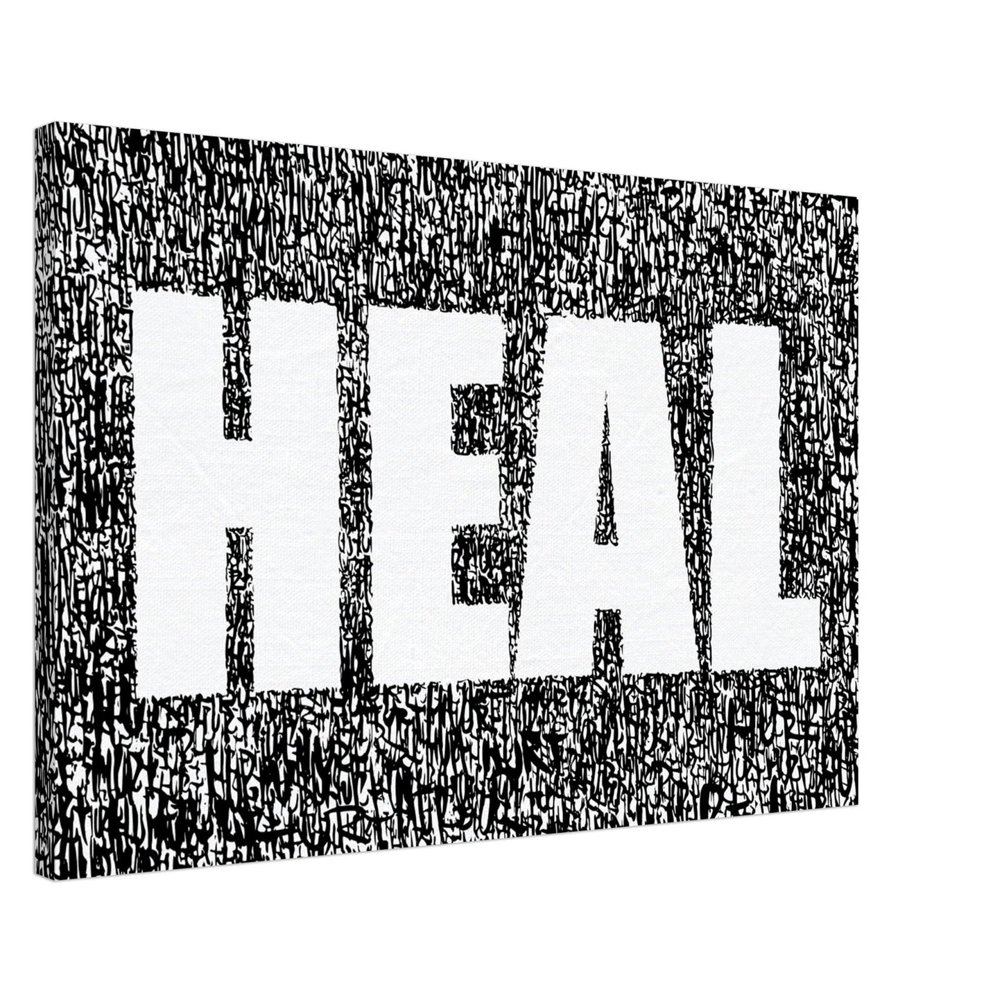 Heal / Hurt - Abstract Typography Art Print Print Material 60x90 cm / 24x36″ / Canvas