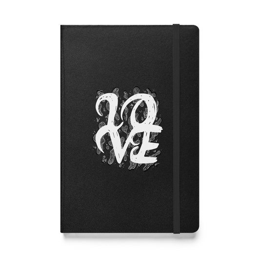 L.O.V.E - Hardcover bound notebook Print Material Black