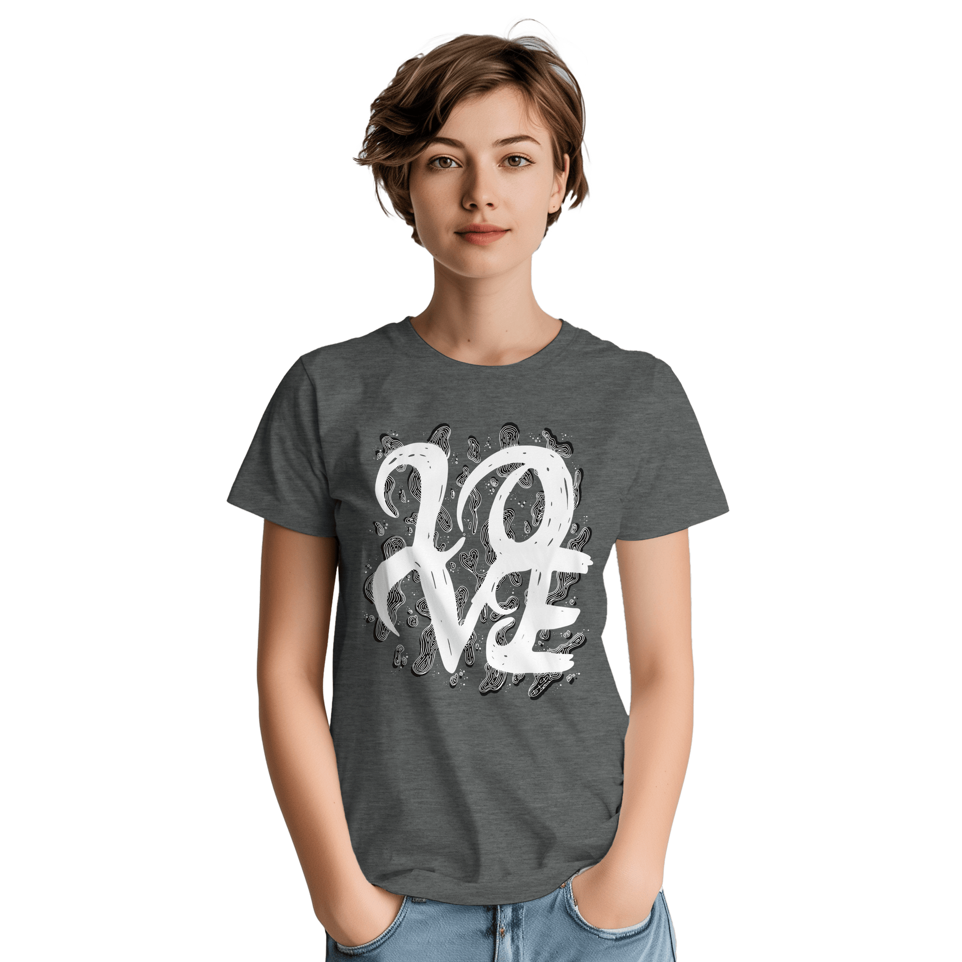L.O.V.E - Heavyweight Unisex Crewneck T-shirt apparel