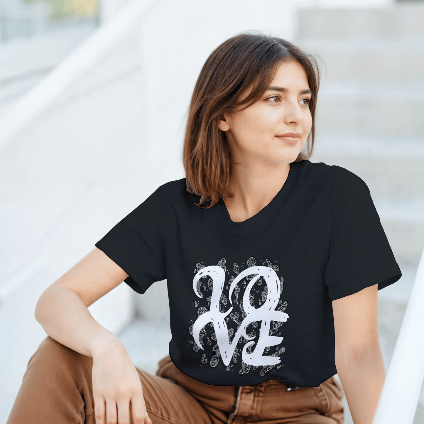 L.O.V.E - Heavyweight Unisex Crewneck T-shirt apparel