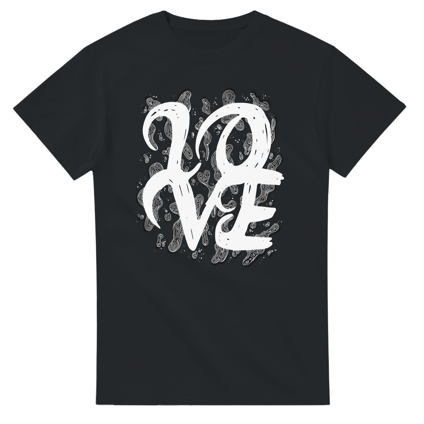 L.O.V.E - Heavyweight Unisex Crewneck T-shirt apparel Black / S