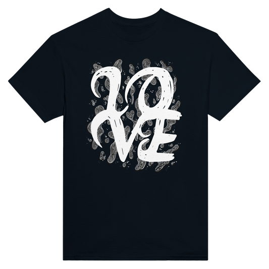 L.O.V.E - Heavyweight Unisex Crewneck T-shirt apparel Black / S