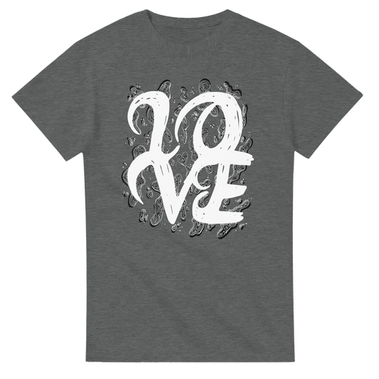 L.O.V.E - Heavyweight Unisex Crewneck T-shirt apparel Graphite Heather / S