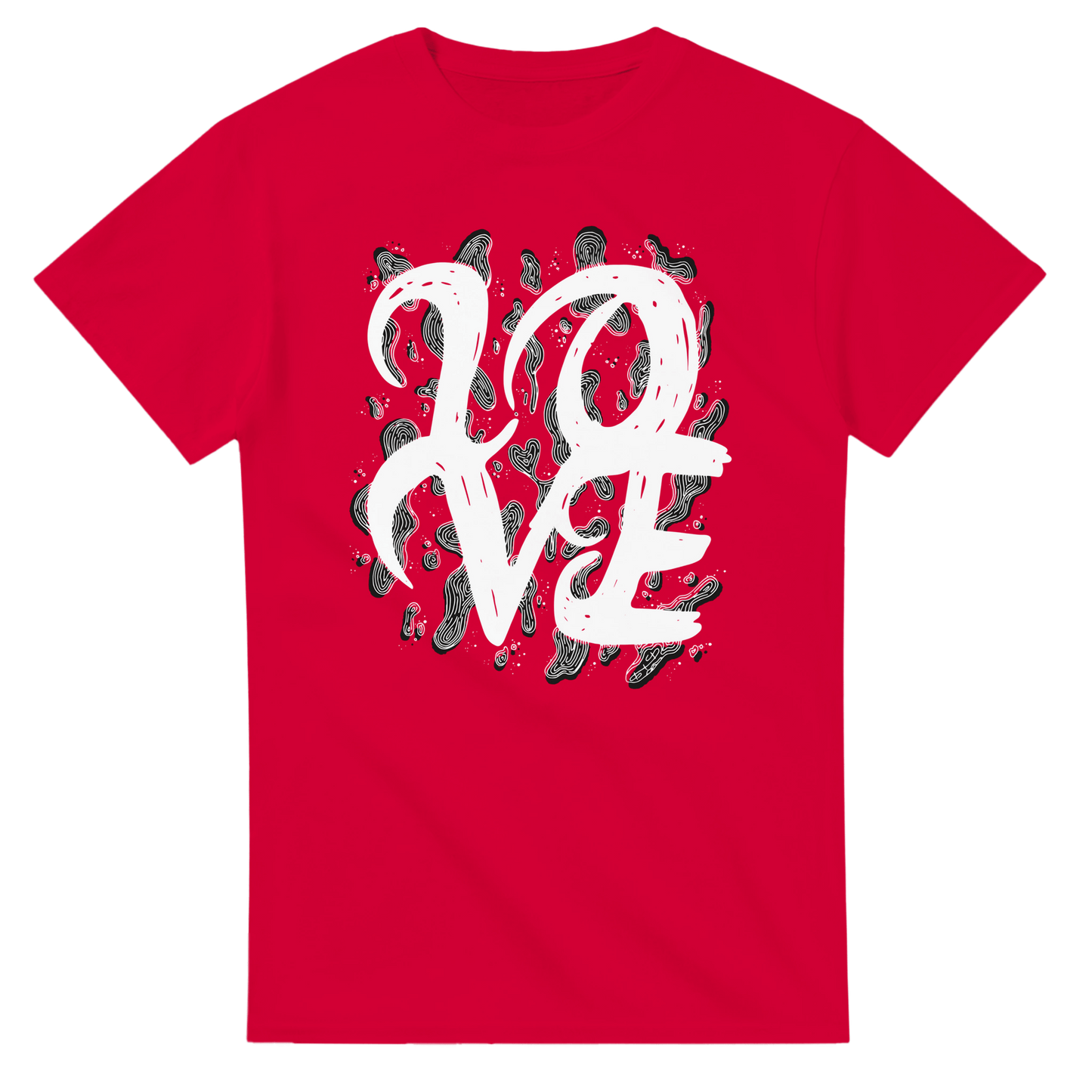 L.O.V.E - Heavyweight Unisex Crewneck T-shirt apparel Red / S