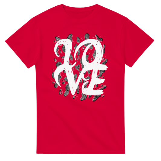 L.O.V.E - Heavyweight Unisex Crewneck T-shirt apparel Red / S