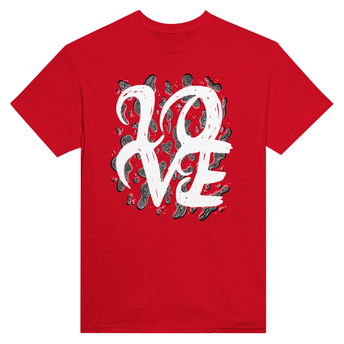 L.O.V.E - Heavyweight Unisex Crewneck T-shirt apparel Red / S