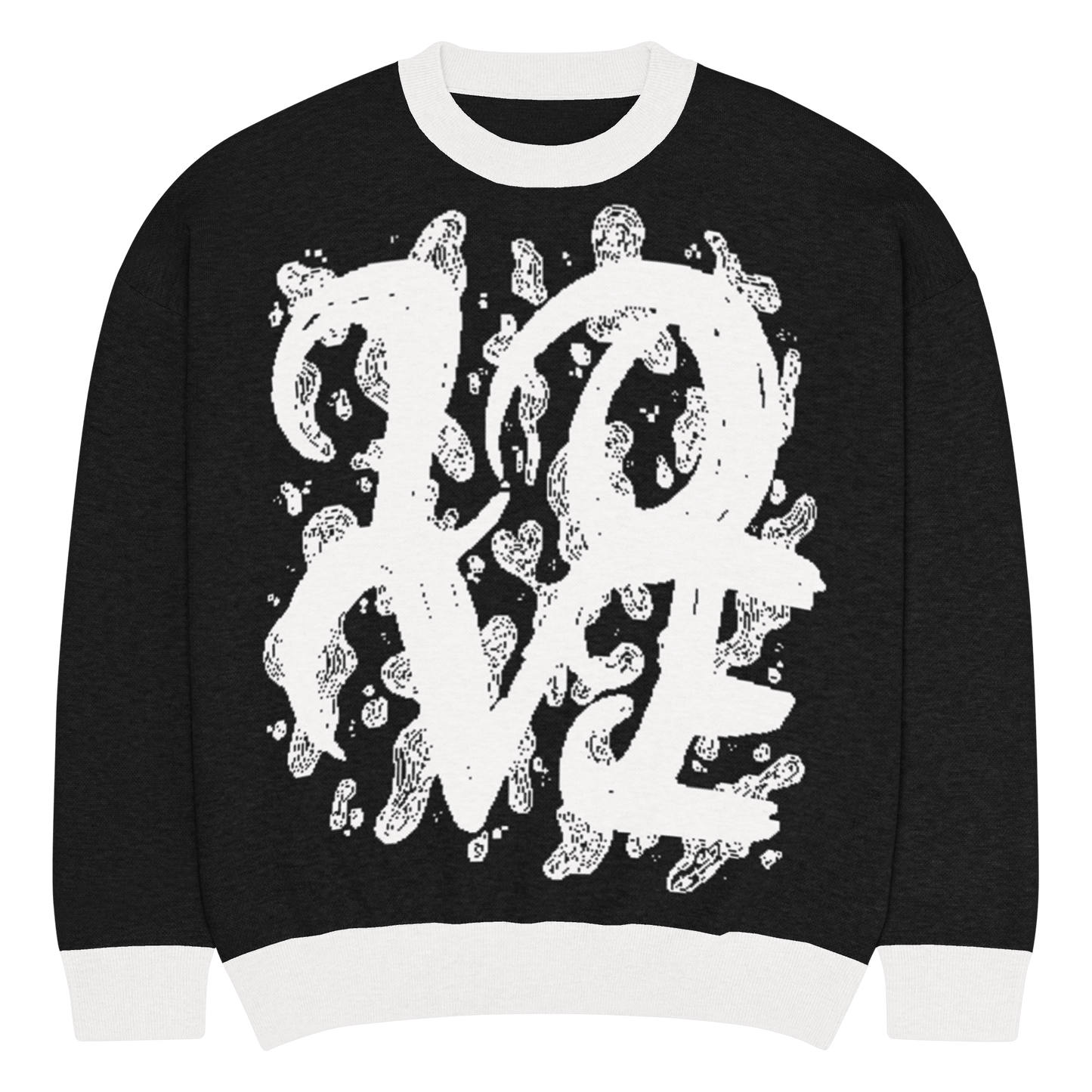 L.O.V.E - Relaxed fit knitted crew neck sweater apparel 2XS