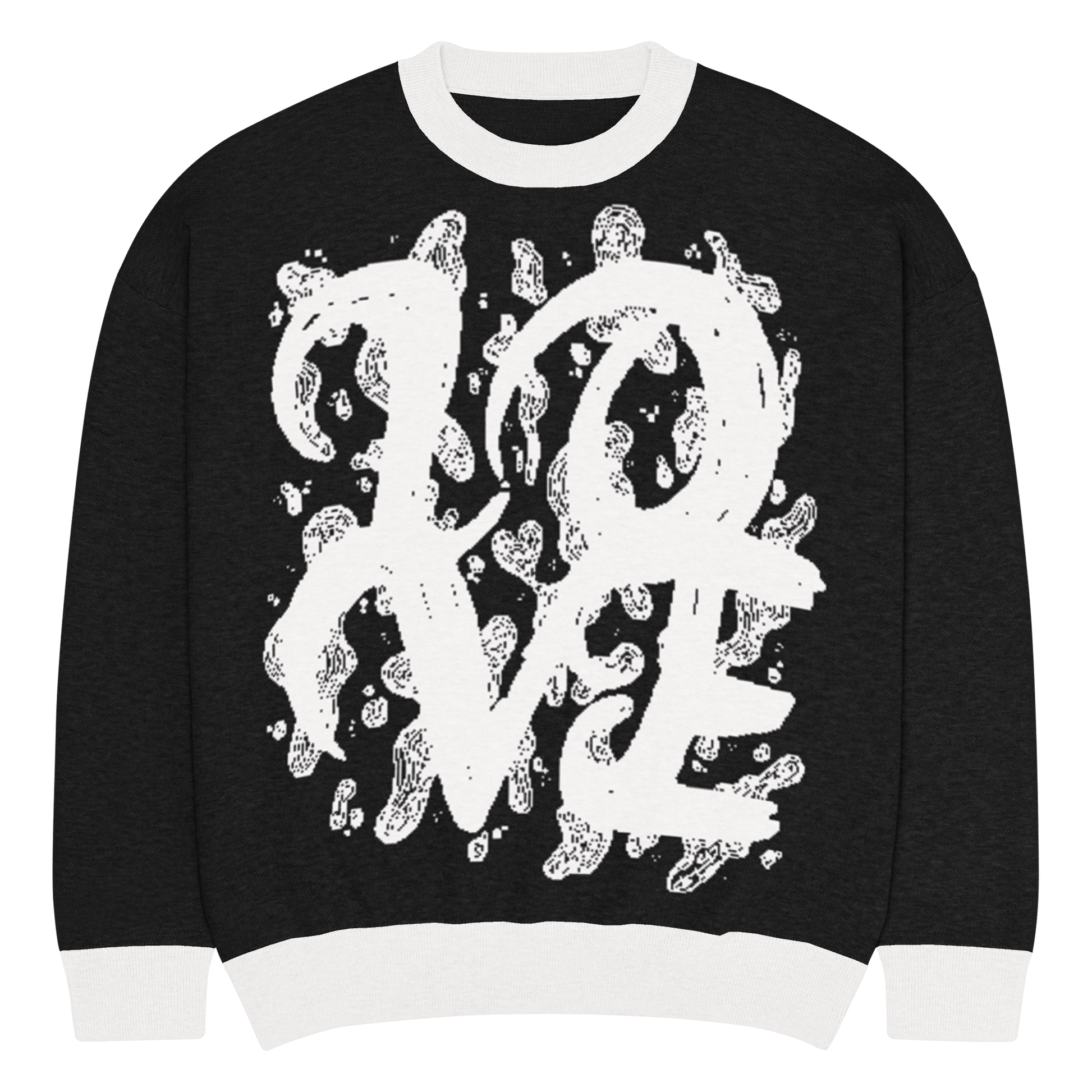 L.O.V.E - Relaxed fit knitted crew neck sweater apparel 2XS
