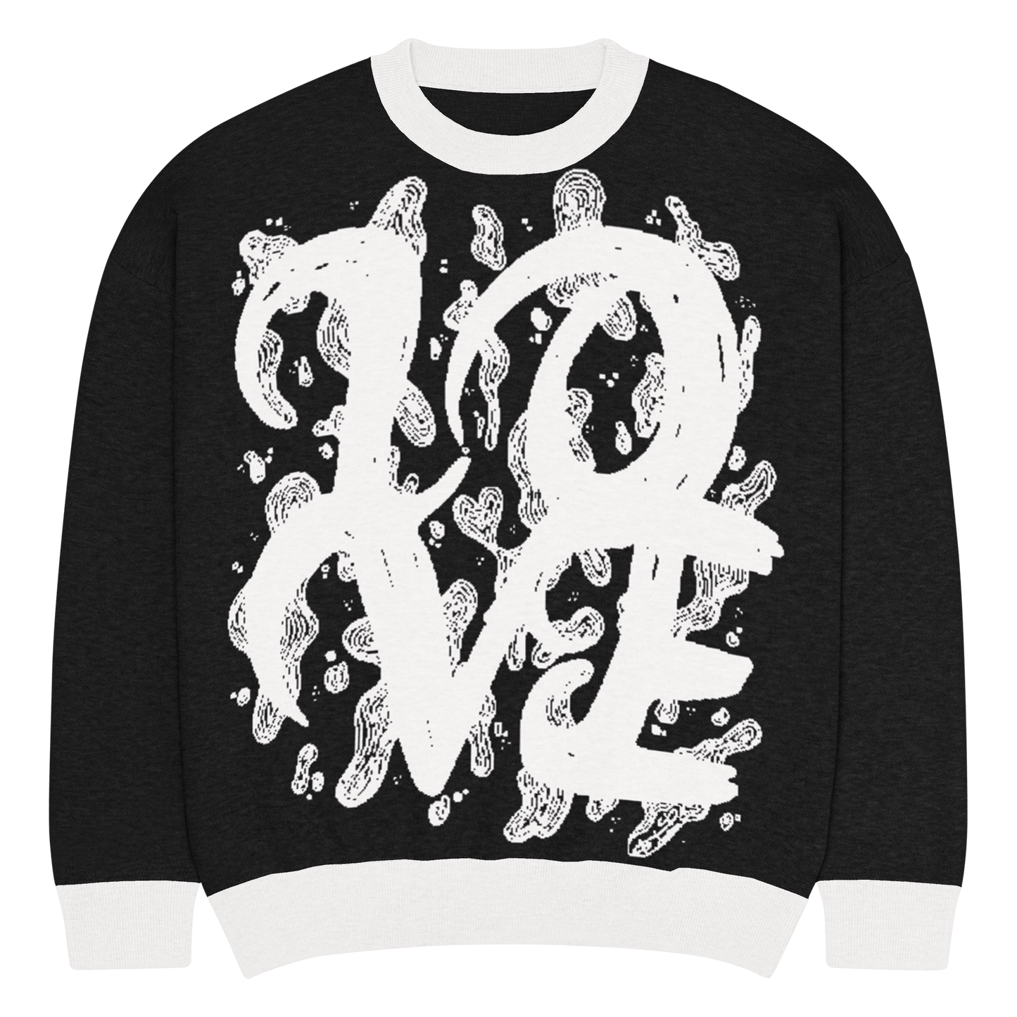L.O.V.E - Relaxed fit knitted crew neck sweater apparel 3XL