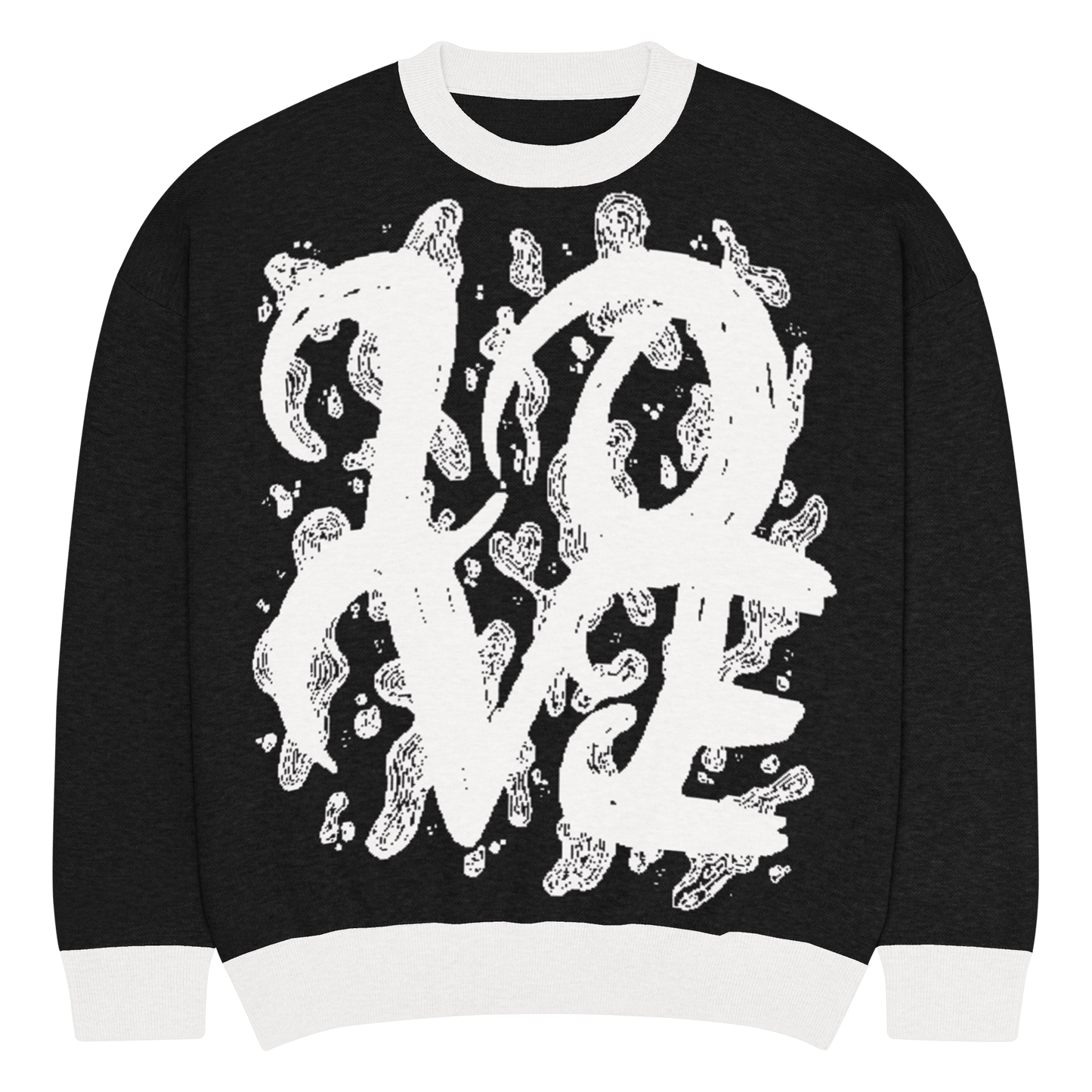 L.O.V.E - Relaxed fit knitted crew neck sweater apparel M