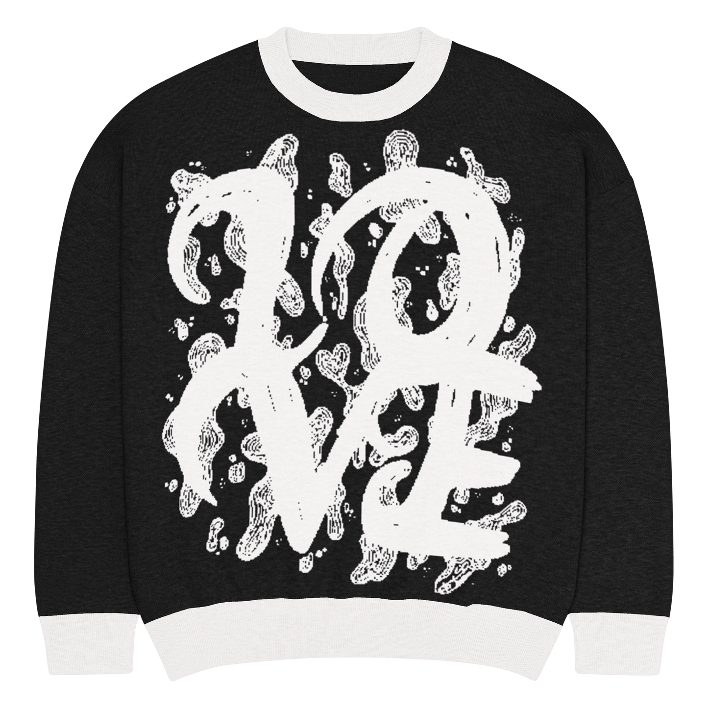 L.O.V.E - Relaxed fit knitted crew neck sweater apparel XL