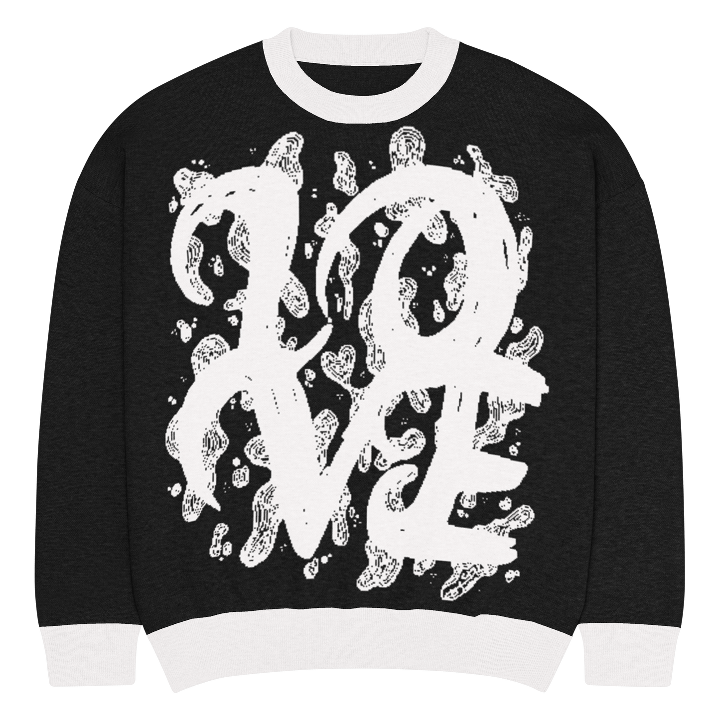 L.O.V.E - Relaxed fit knitted crew neck sweater apparel XS