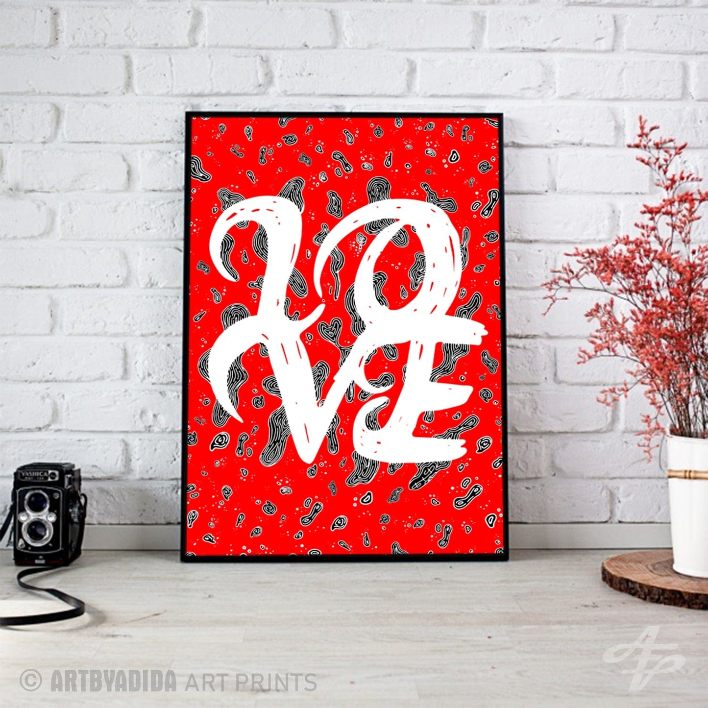 L.O.V.E - Typography Illustration Print Art Prints