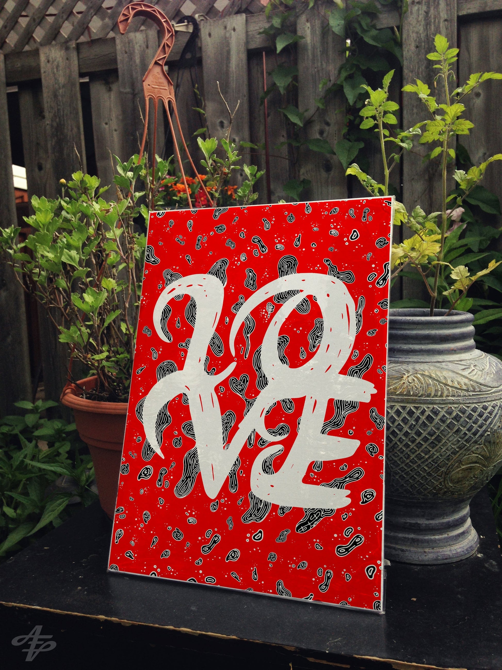 L.O.V.E - Typography Illustration Print Art Prints