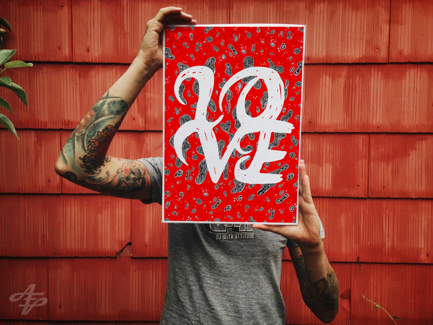 L.O.V.E - Typography Illustration Print Art Prints