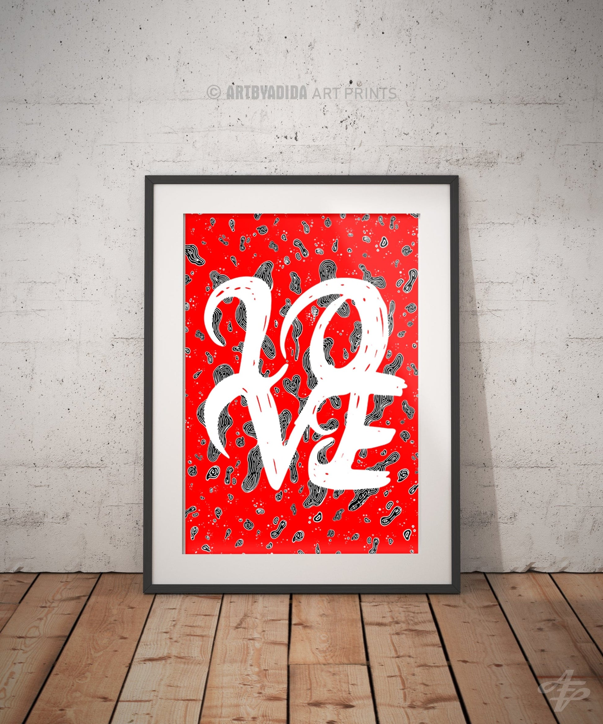 L.O.V.E - Typography Illustration Print Art Prints