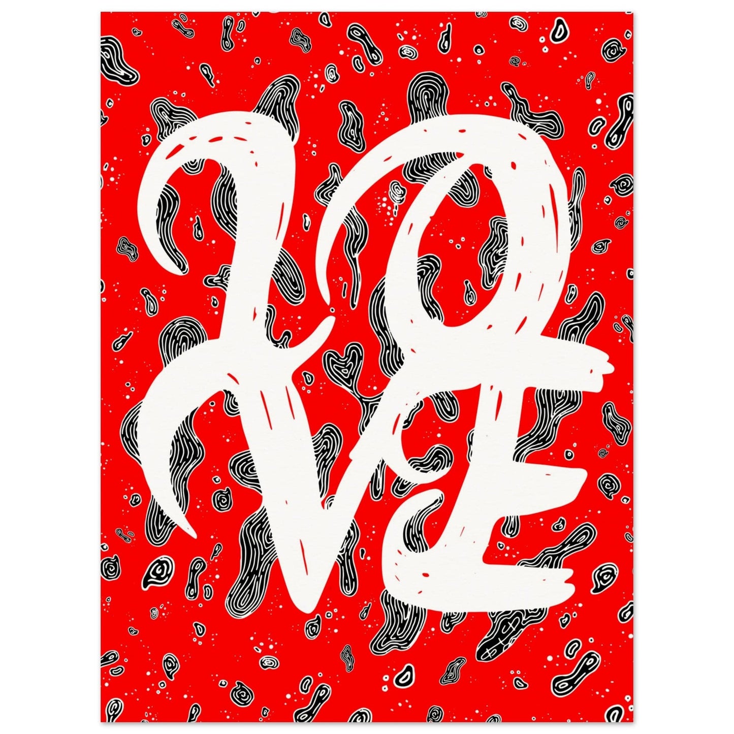 L.O.V.E - Typography Illustration Print Art Prints