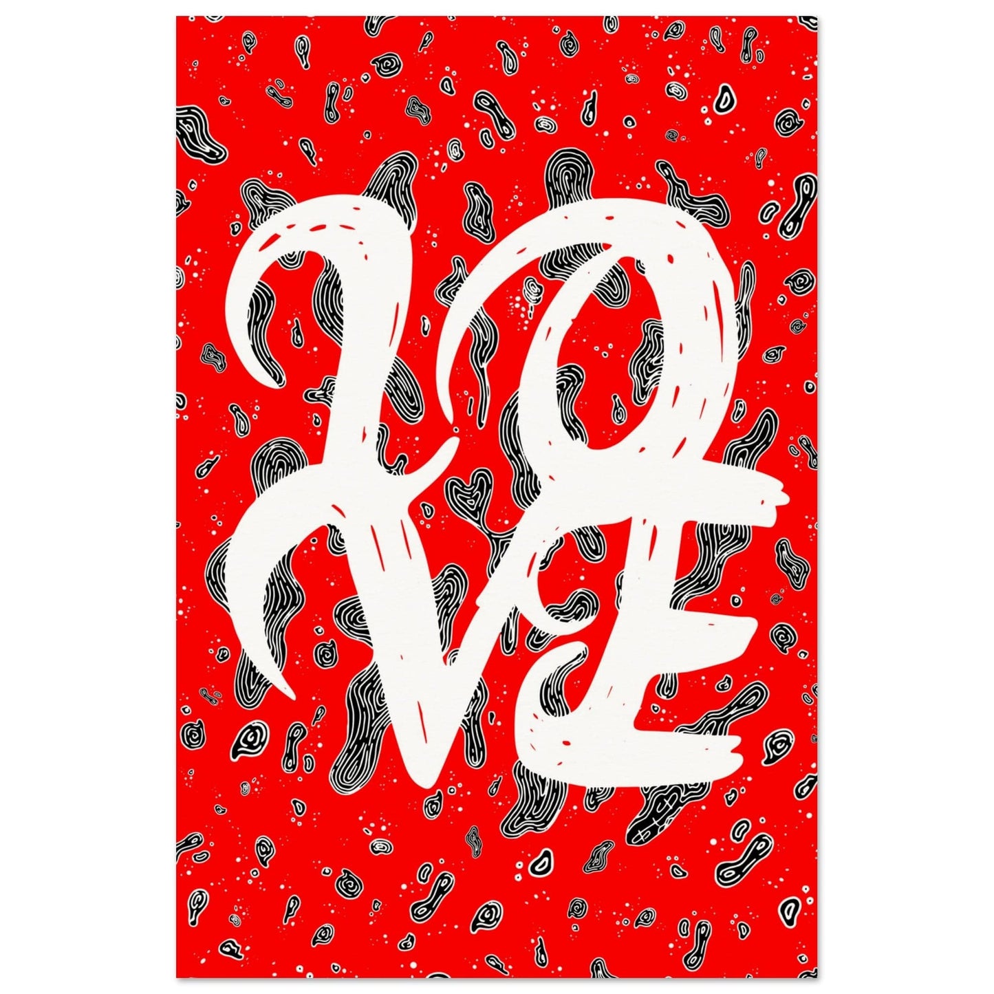 L.O.V.E - Typography Illustration Print Art Prints