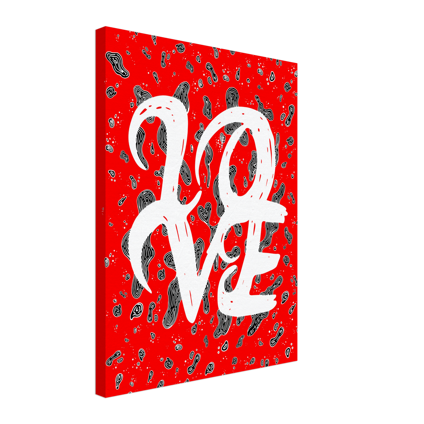 L.O.V.E - Typography Illustration Print Art Prints 45x60 cm / 18x24″ / Canvas