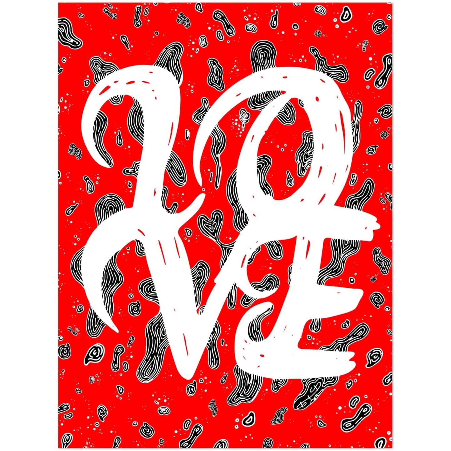 L.O.V.E - Typography Illustration Print Art Prints 45x60 cm / 18x24″ / Premium Matte Paper Poster