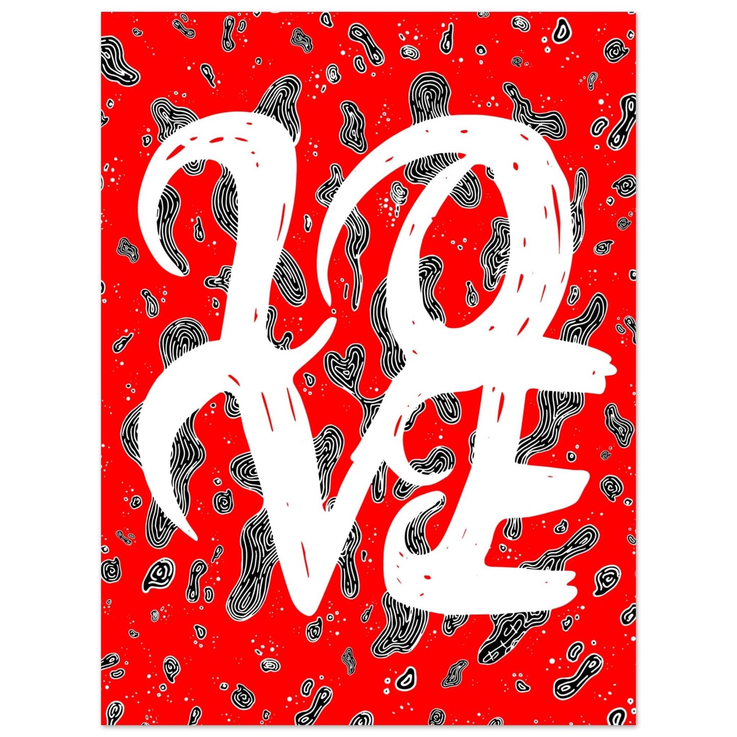 L.O.V.E - Typography Illustration Print Art Prints 45x60 cm / 18x24″ / Premium Semi-Glossy Paper Poster