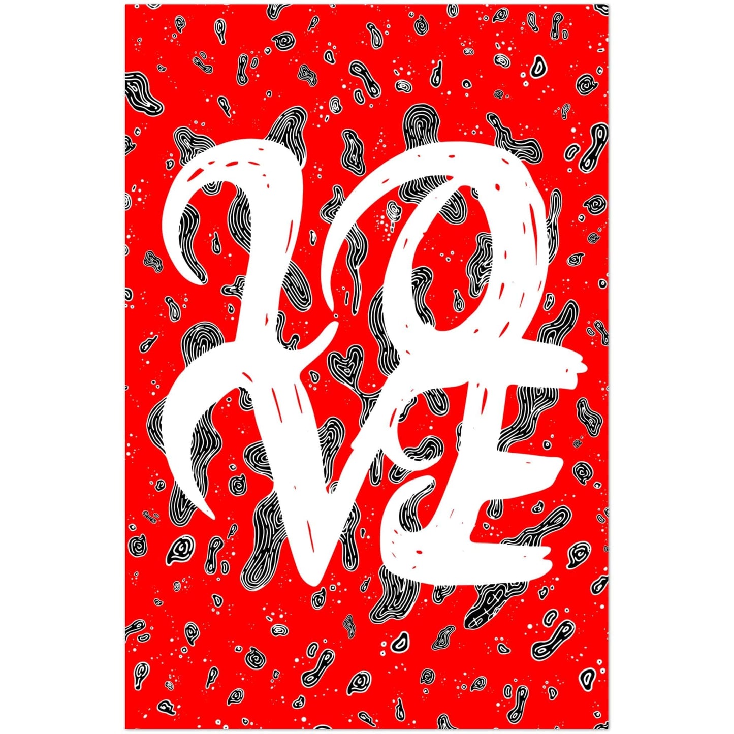 L.O.V.E - Typography Illustration Print Art Prints 60x90 cm / 24x36″ / Premium Matte Paper Poster