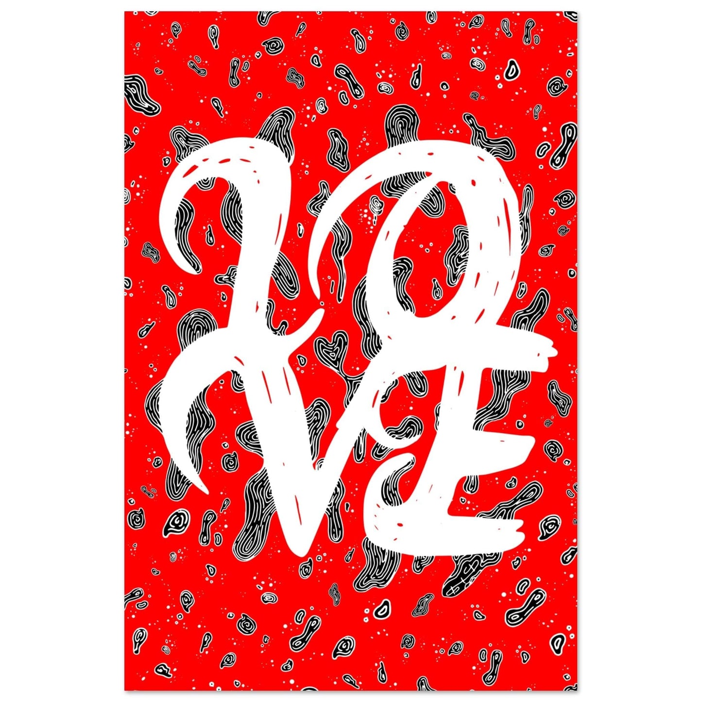 L.O.V.E - Typography Illustration Print Art Prints 60x90 cm / 24x36″ / Premium Semi-Glossy Paper Poster