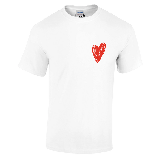 Little Heart - Heavyweight Unisex Crewneck T-shirt apparel White / S