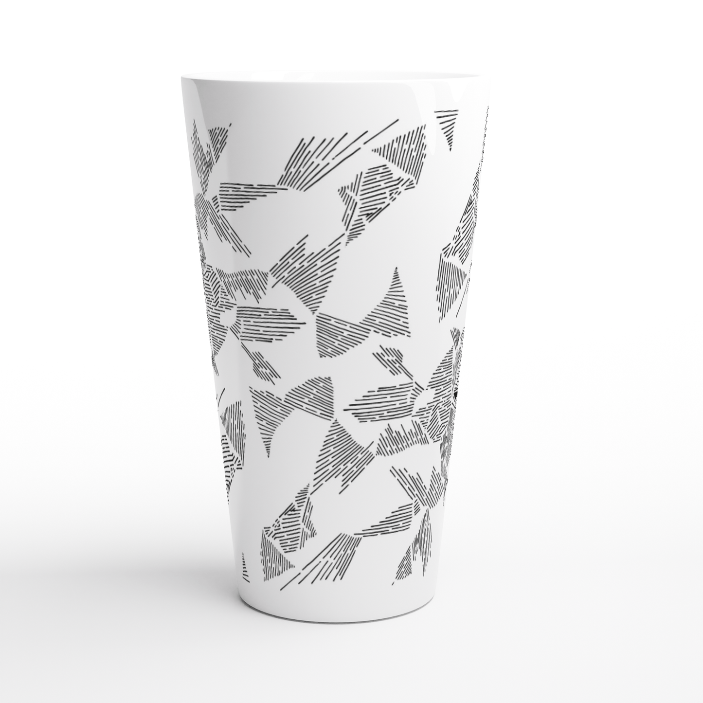 Little Lines - White Latte 17oz Ceramic Mug Mugs