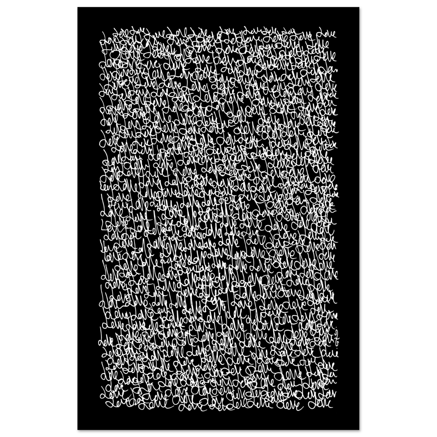 Little Loves - Minimal Typography Wall art Print (Black Edition) Art Prints 30x45 cm / 12x18″ / Premium Semi-Glossy Paper Poster