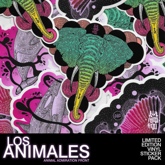 Los Animales - Animal Theme Vinyl Sticker Pack Stickers