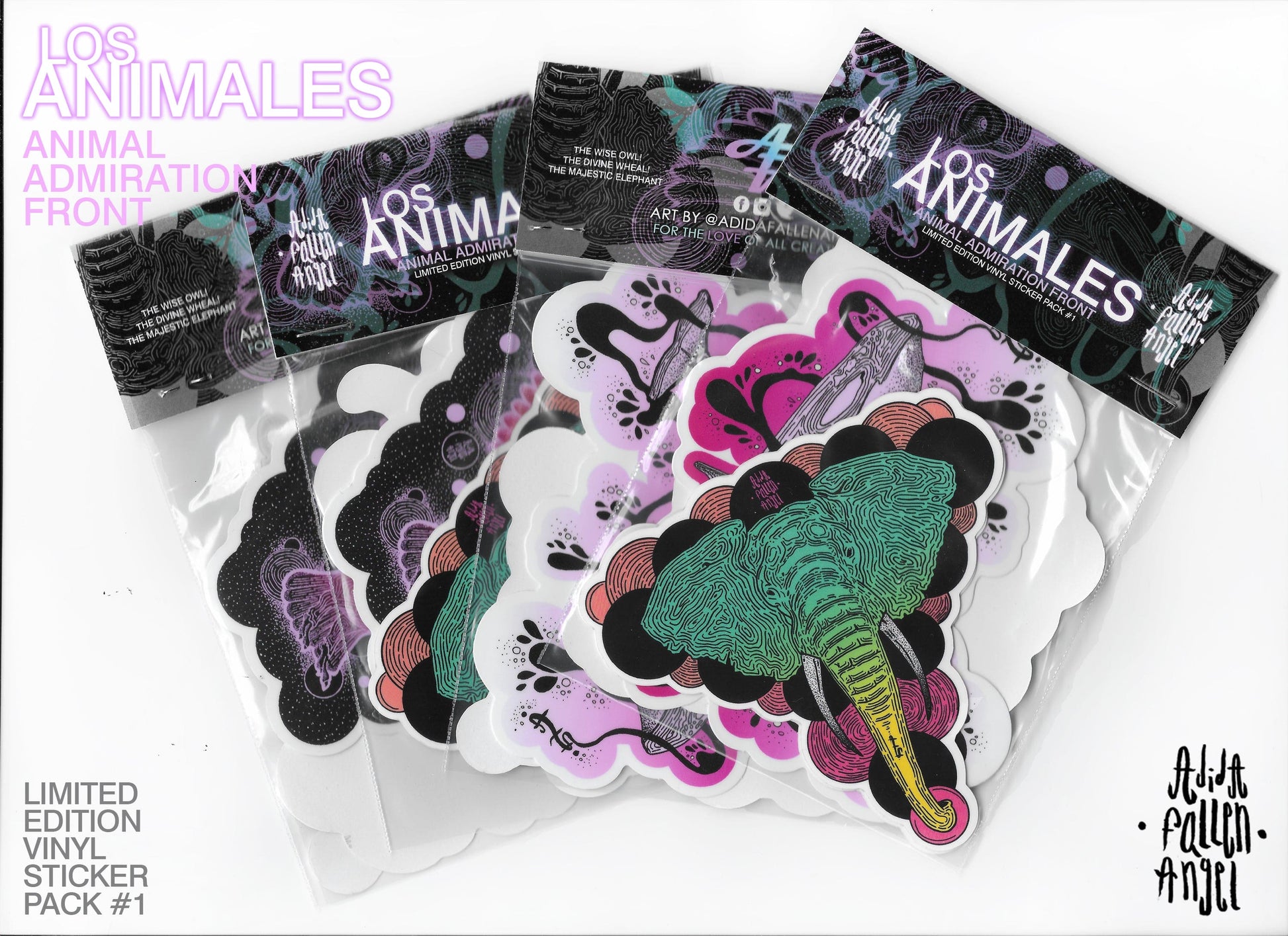 Los Animales - Animal Theme Vinyl Sticker Pack Stickers