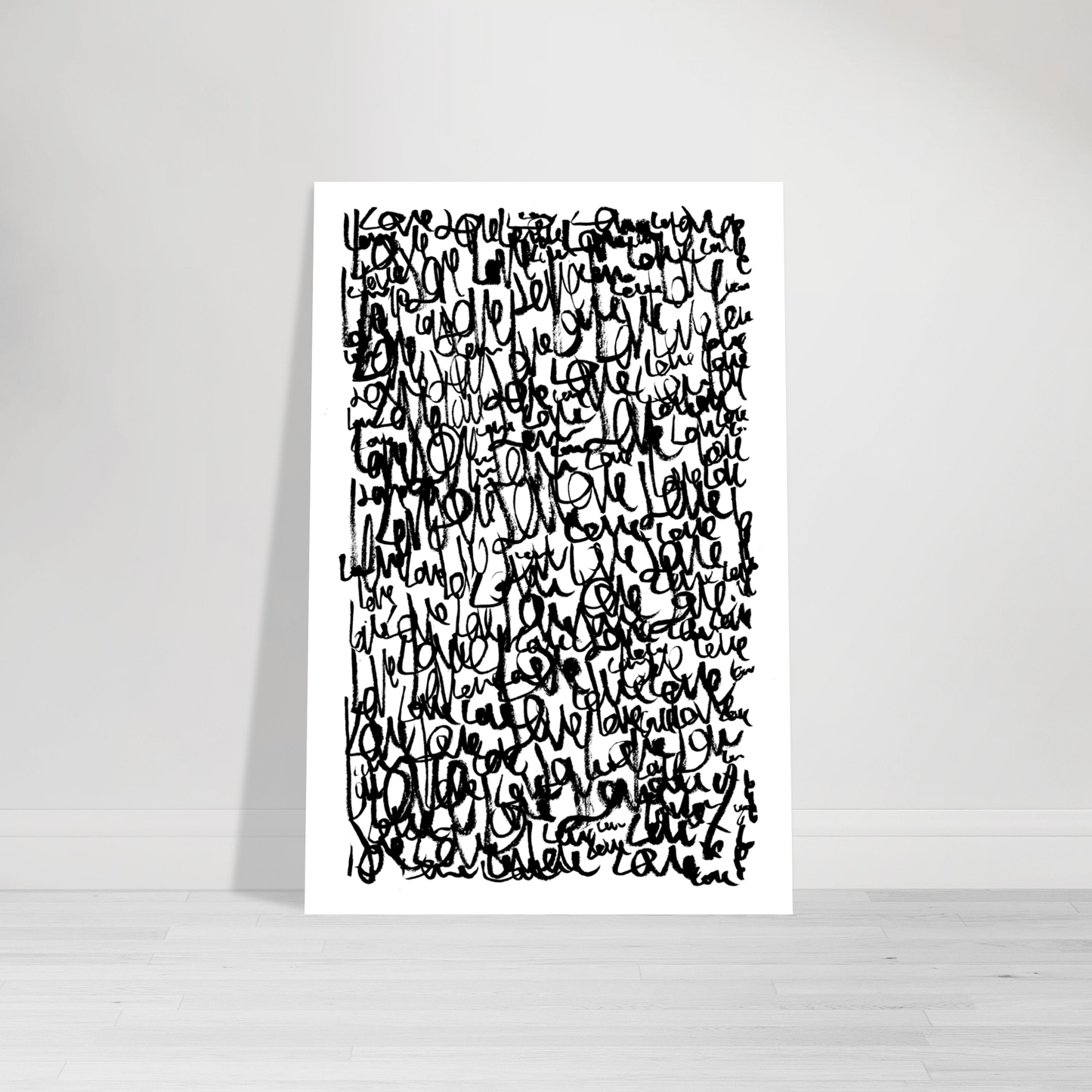 Love Letters - Abstract Typography Art Print Print Material