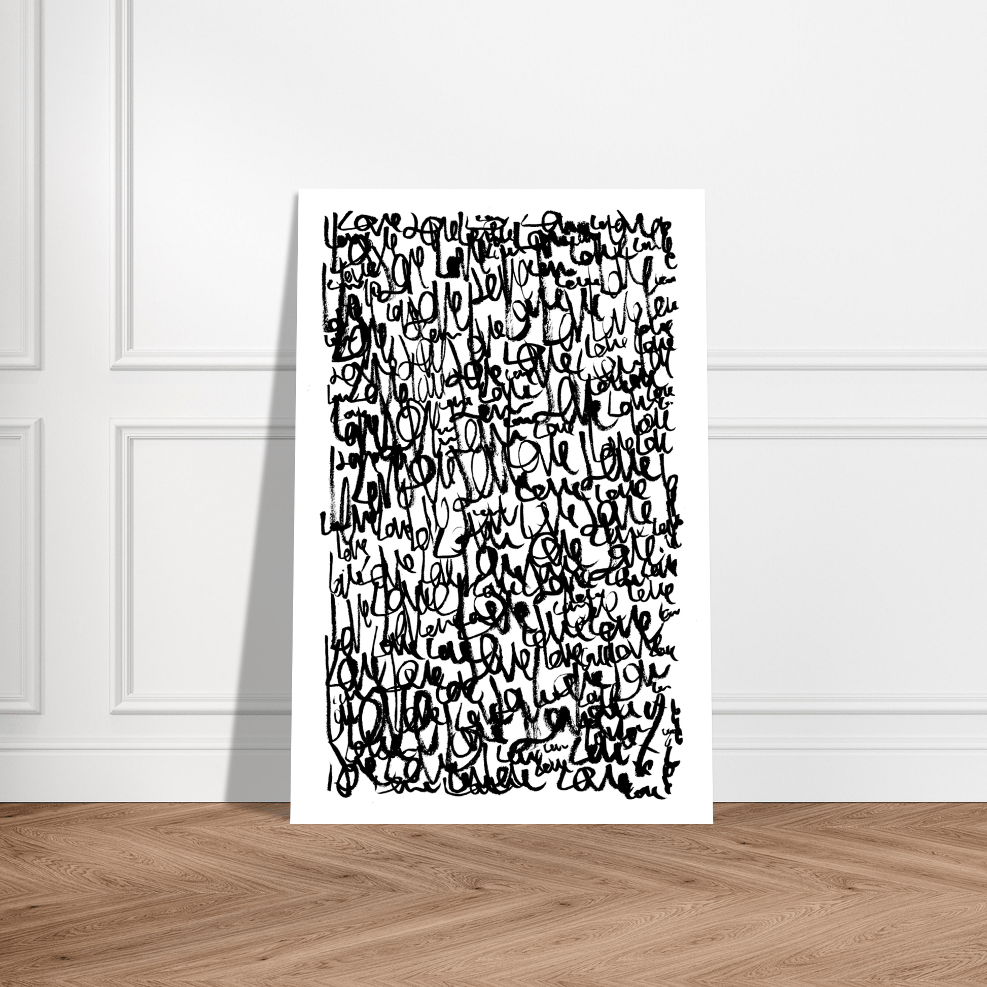 Love Letters - Abstract Typography Art Print Print Material