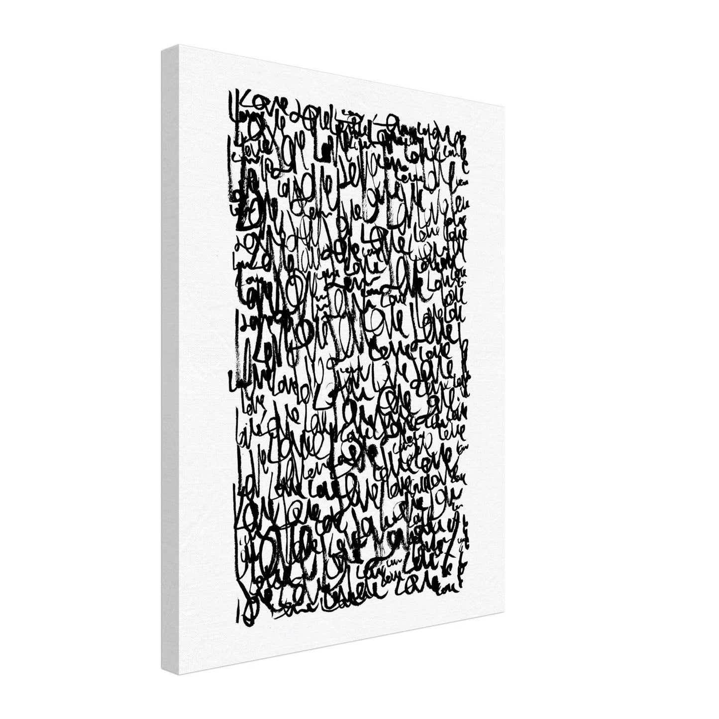 Love Letters - Abstract Typography Art Print Print Material 45x60 cm / 18x24″ / Canvas