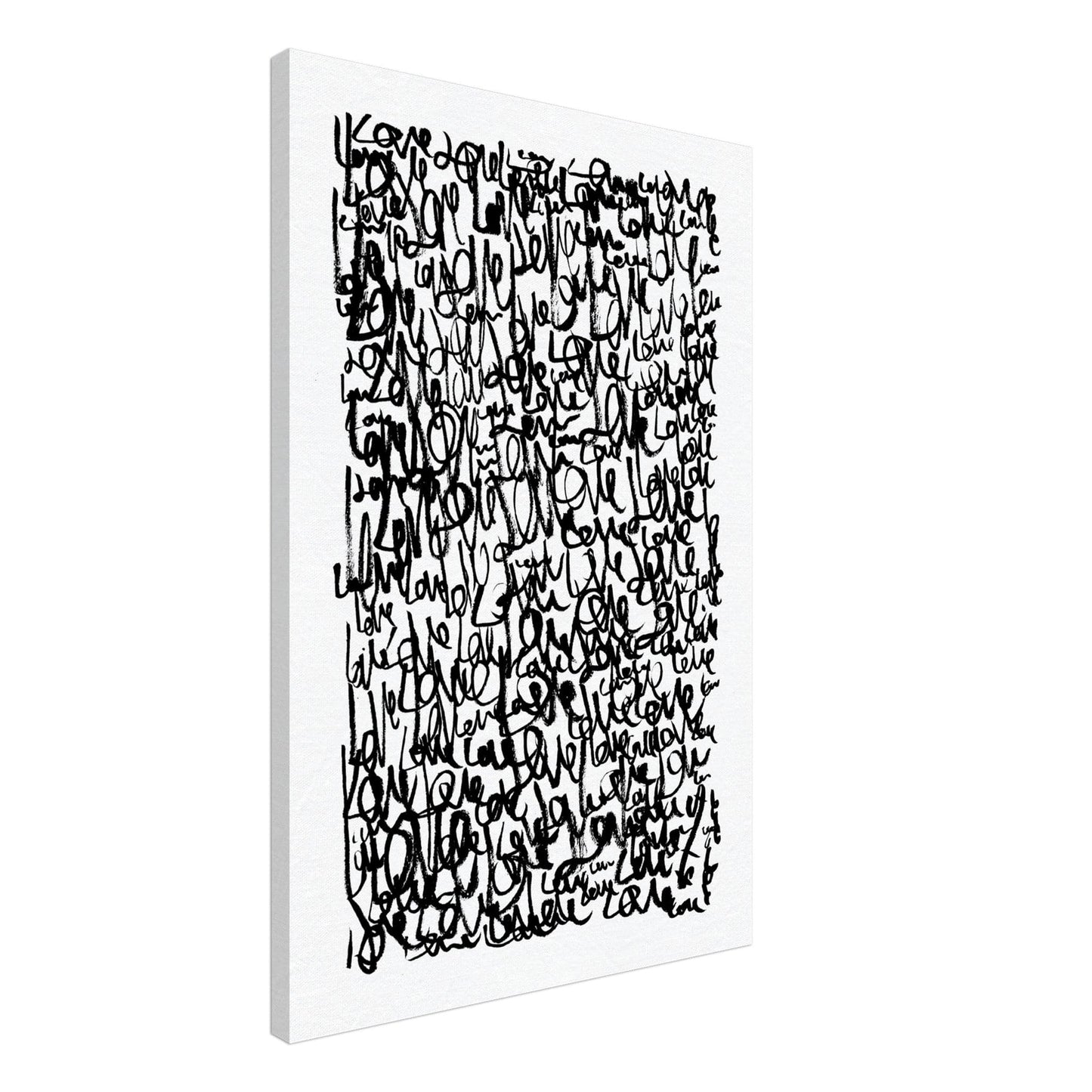 Love Letters - Abstract Typography Art Print Print Material 60x90 cm / 24x36″ / Canvas