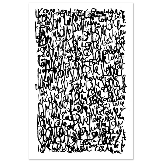 Love Letters - Abstract Typography Art Print Print Material 60x90 cm / 24x36″ / Premium Matte Paper Poster