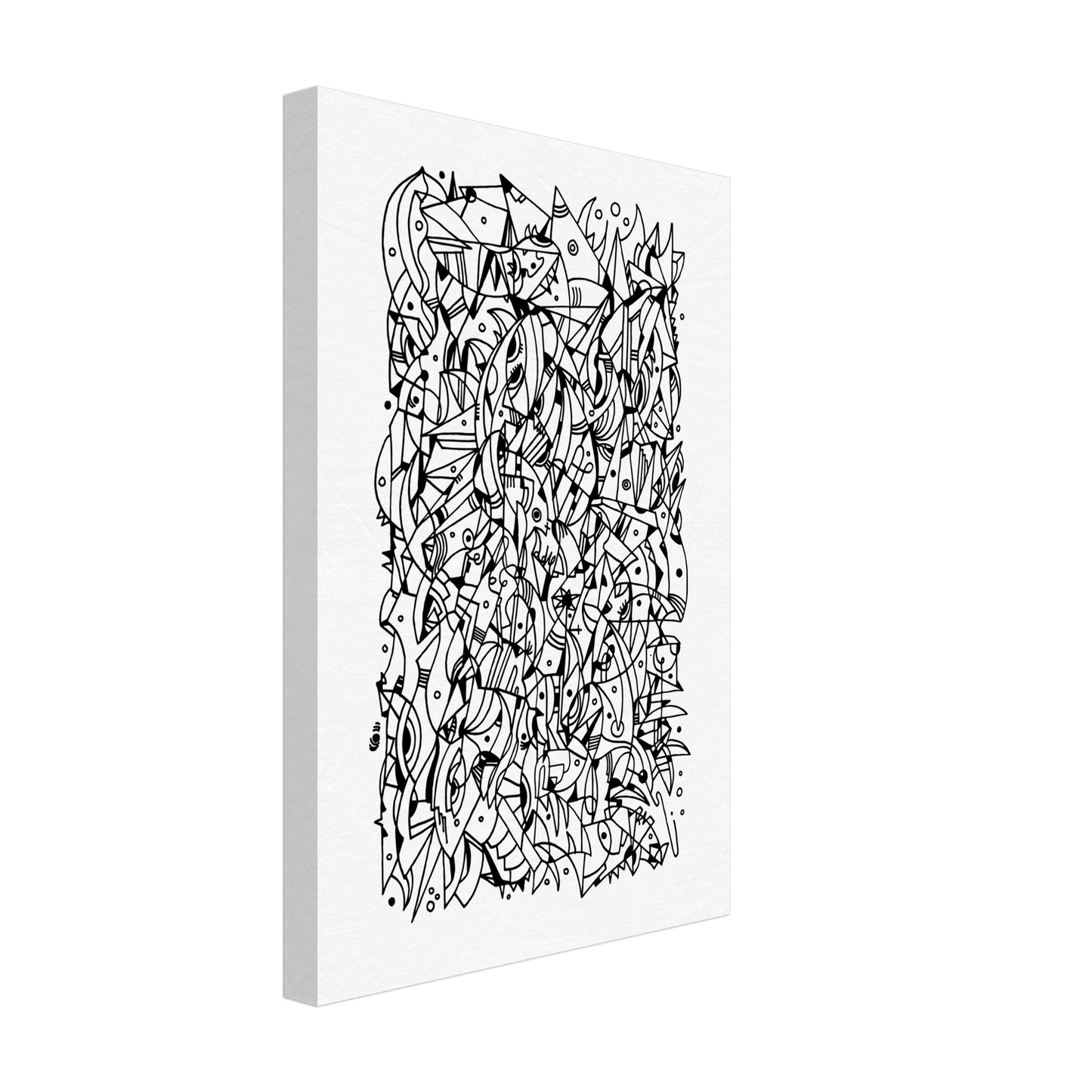 Mental Eclipse - Line Art illustration Print Art Prints 30x45 cm / 12x18″ / Canvas