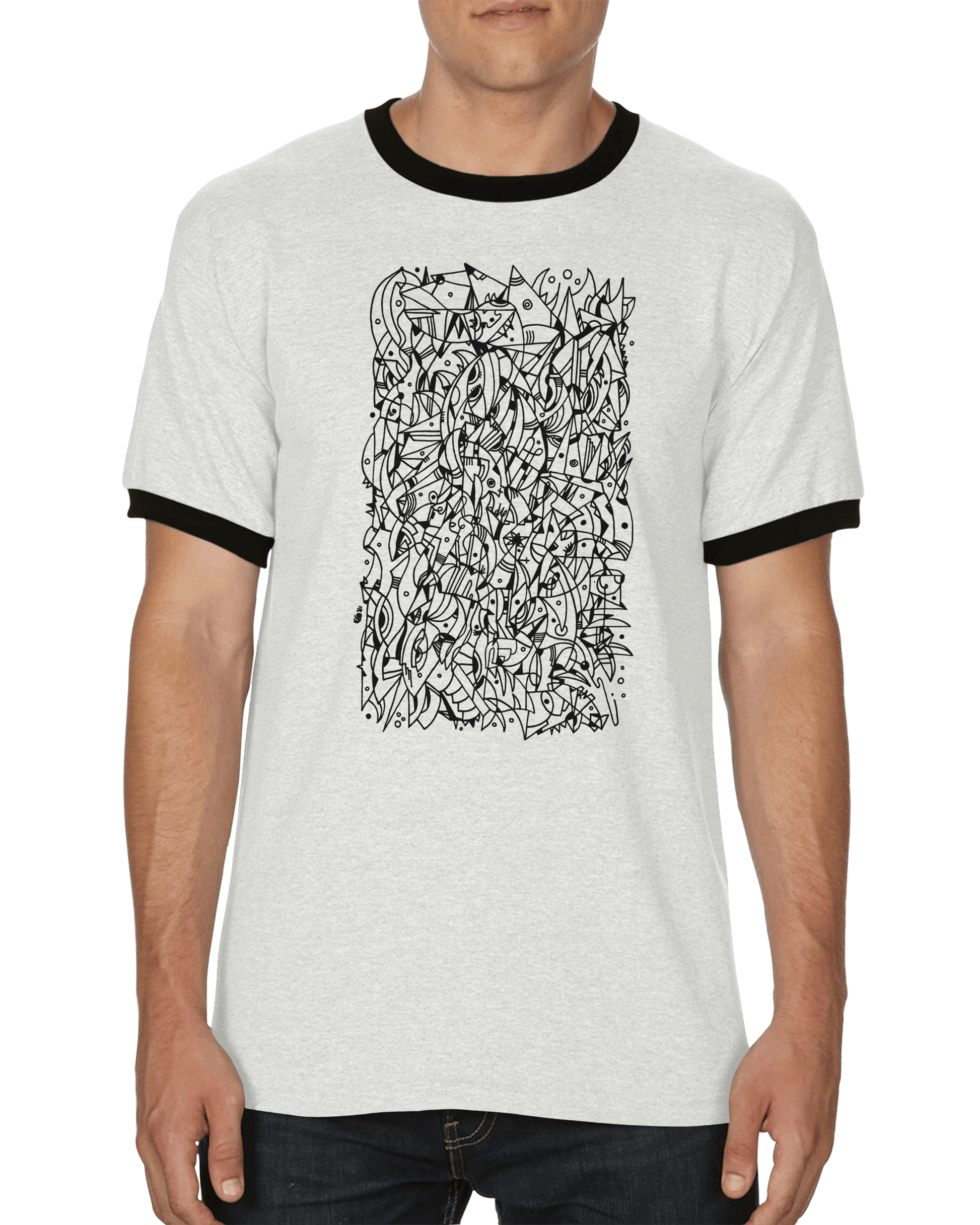 Mental Eclipse - Unisex Ringer T-shirt apparel