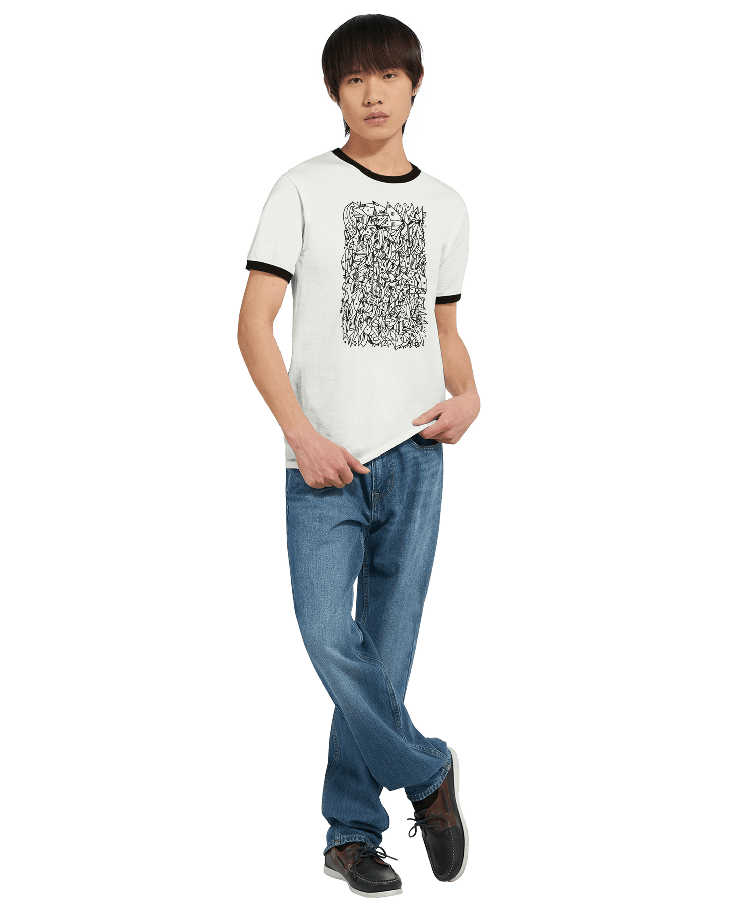 Mental Eclipse - Unisex Ringer T-shirt apparel