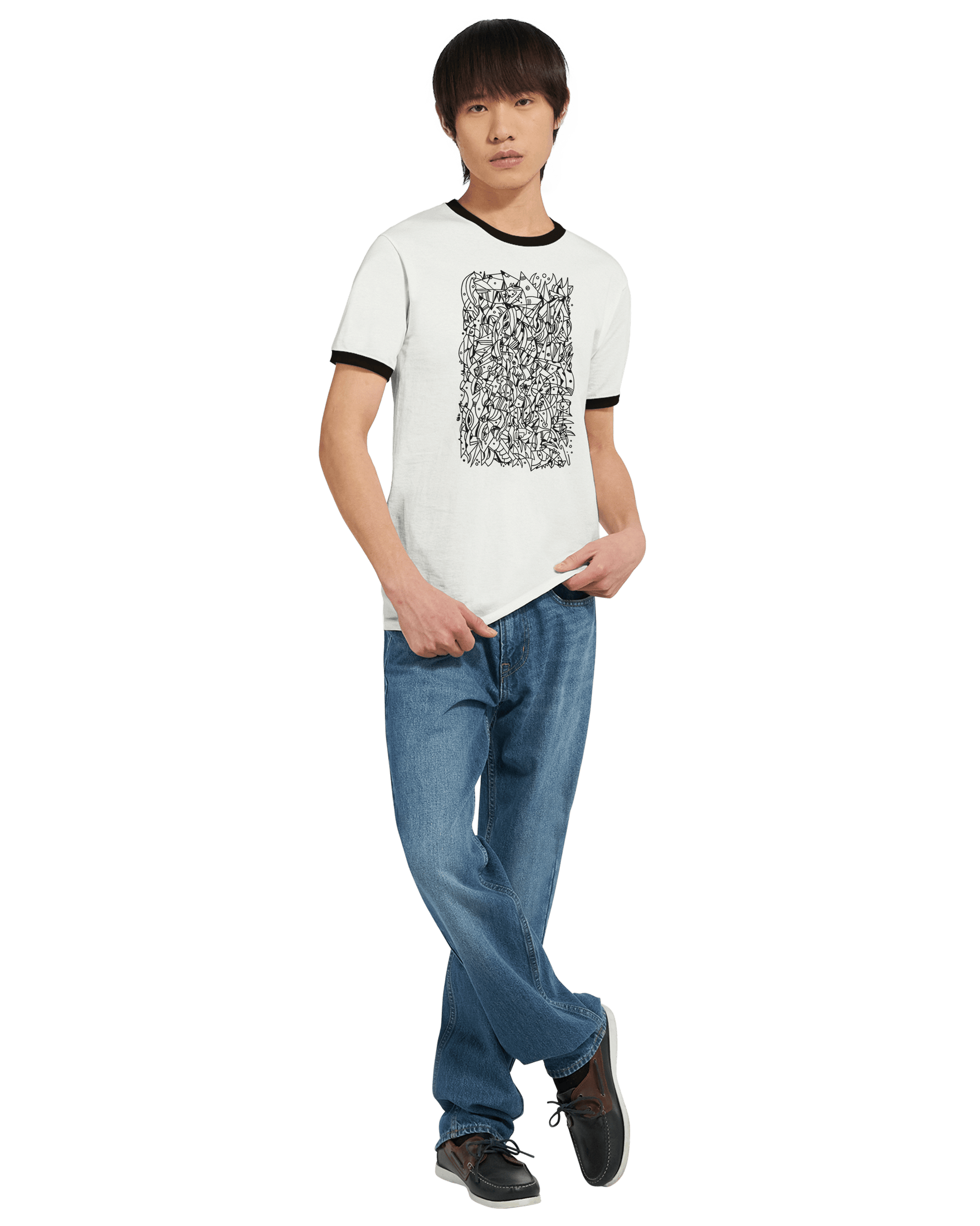 Mental Eclipse - Unisex Ringer T-shirt apparel