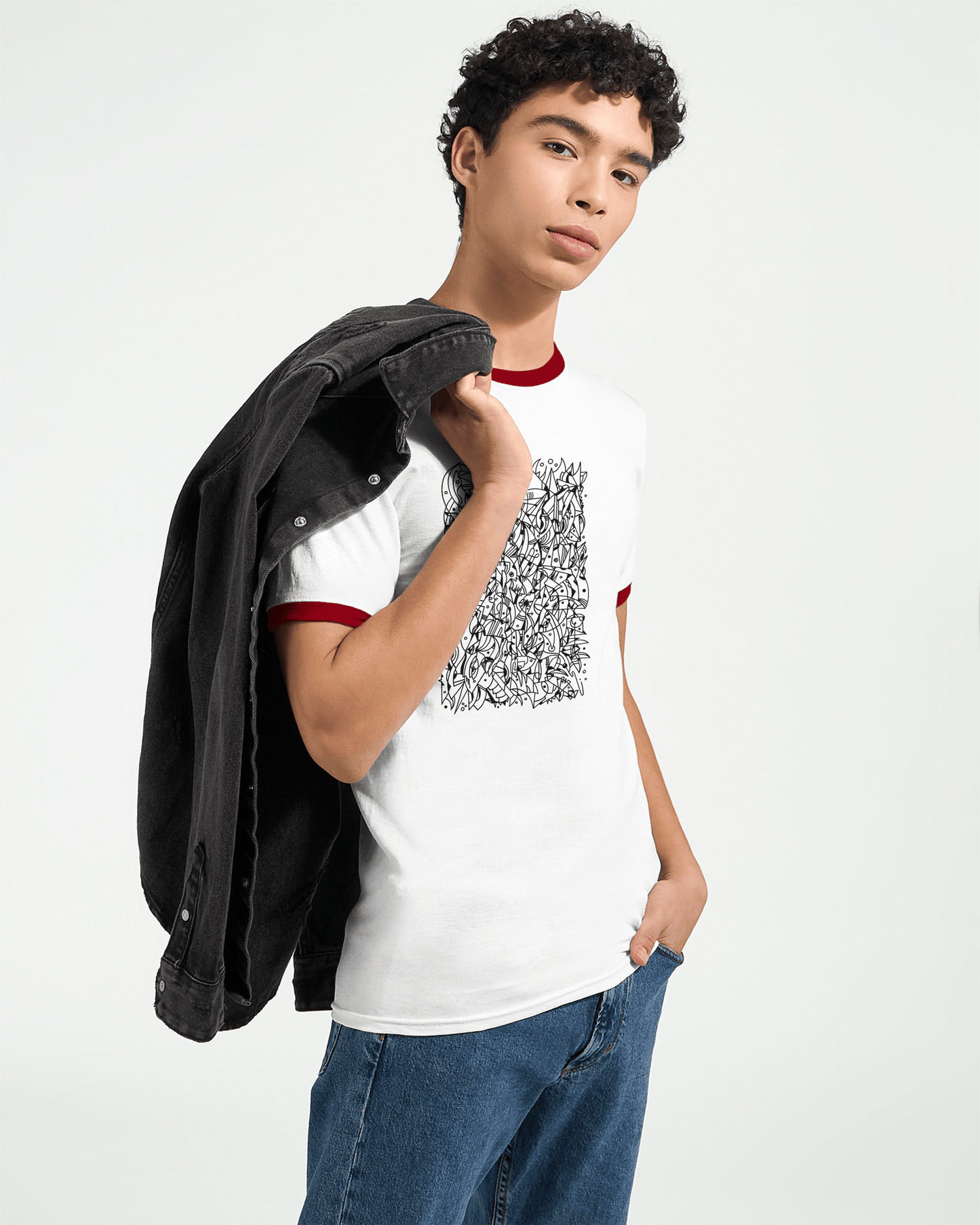 Mental Eclipse - Unisex Ringer T-shirt apparel